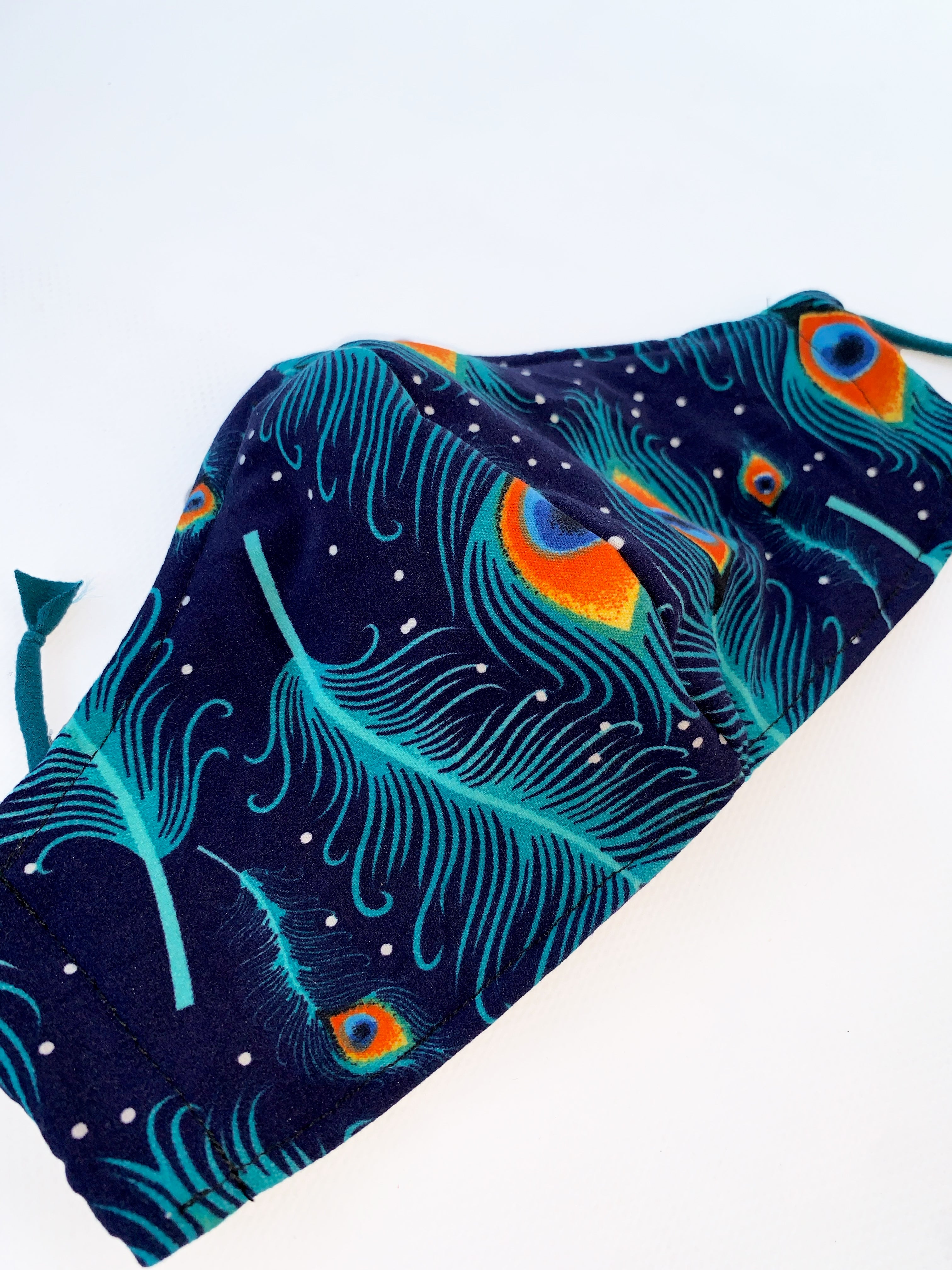 Mystic Peacock Face Mask - Reusable & Breathable Fabric for Daily Protection - Perfect for Travel, Work, and Outdoor Activities