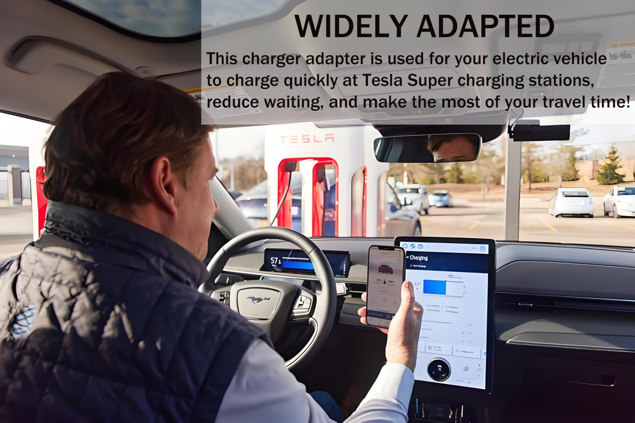 NACS to CCS1 Charging Adapter for Tesla Supercharger - 500A 1000V EV Charger Converter | Compatible with Tesla V3/V4 DC Fast Charge Stations | Works with Ford, Rivian, GM Electric Vehicles | Perfect for Road Trips & Public Charging Stations