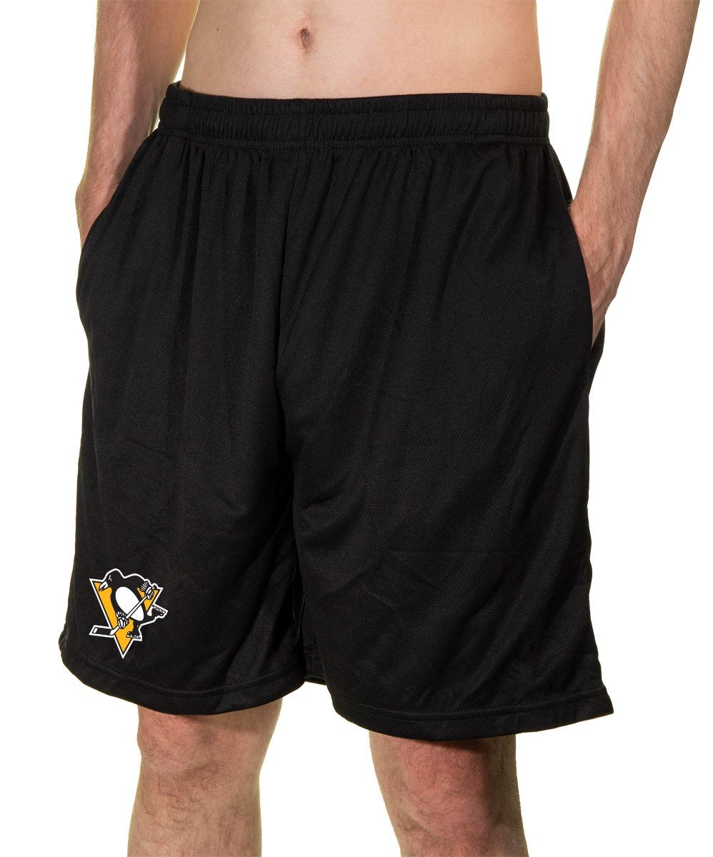 Calhoun NHL Men's Team Logo Air Mesh Basketball Shorts - Lightweight & Breathable for Sports, Gym & Casual Wear