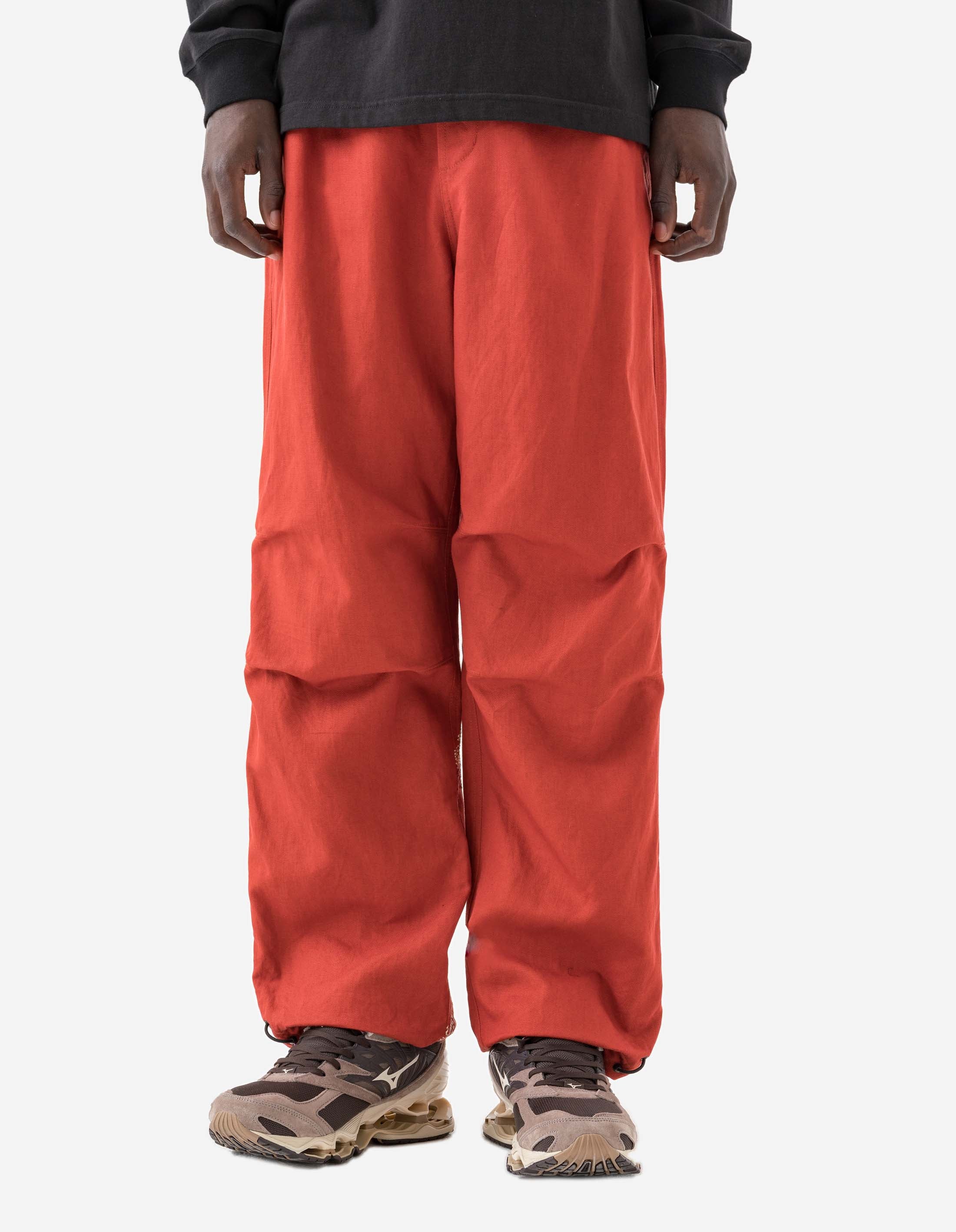 Sashiko Bonsai Track Pants for Men - Japanese Style Joggers with Redwood Color | Comfortable Lounge Pants for Yoga, Meditation & Casual Wear