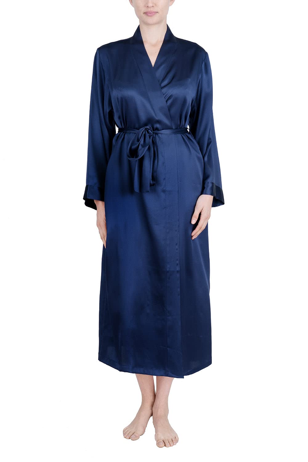 Luxury 100% Silk Kimono Robe for Women | OSCAR ROSSA Long Sleeve Sleepwear | Elegant Loungewear for Home, Spa & Bridal Gift