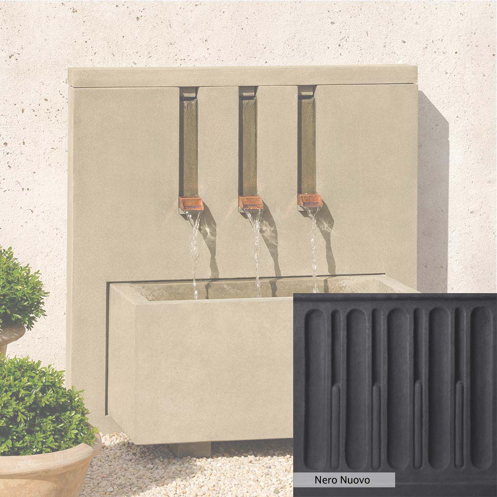 Campania International Mondrian Fountain - Modern Outdoor Garden Water Feature for Patio, Yard, and Landscape Decor