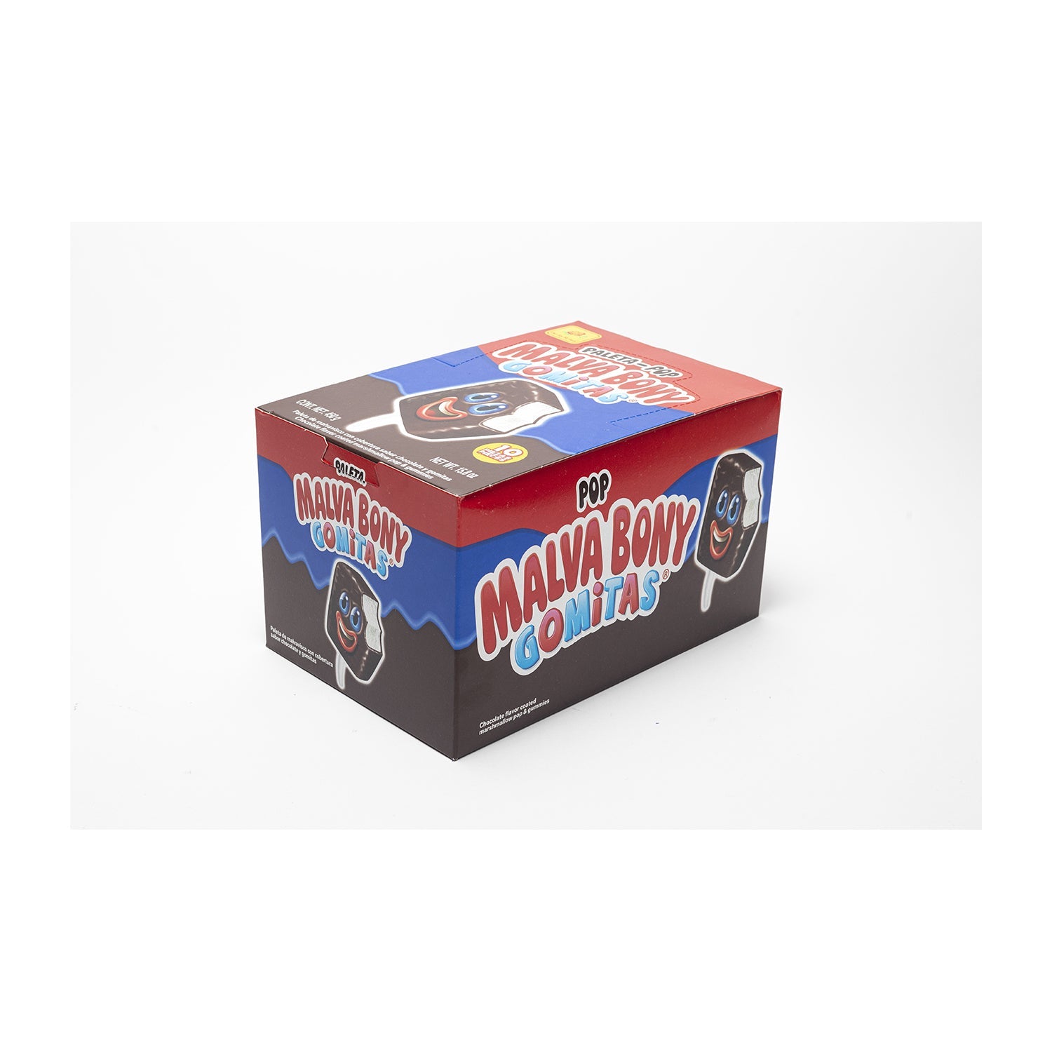De La Rosa Paleta Malva Bony Gomitas Candy - 10ct Box | Authentic Mexican Candy for Parties, Snacking & Gifts