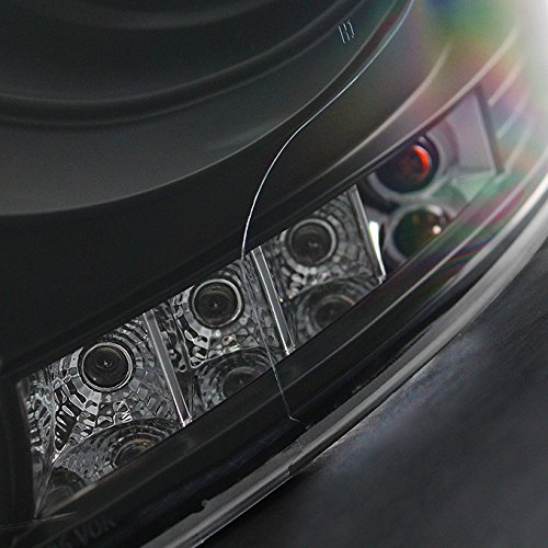 AKKON Black Dual Halo Projector LED Headlights + Dark Red Tail Lights for 2007-2009 Dodge Ram 1500/2500/3500 - Upgrade Your Truck Lighting for Night Driving & Off-Road Adventures
