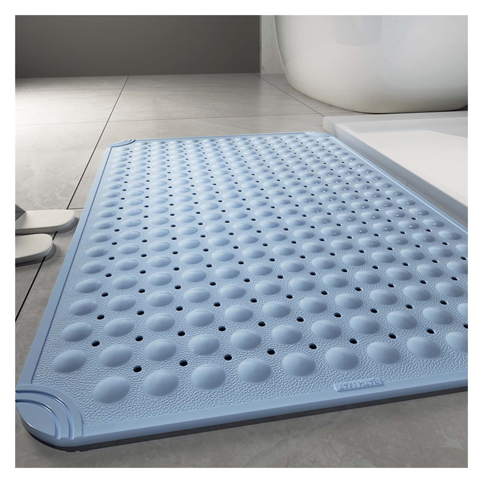 ZWYSL Non-Slip Bath Mat with Suction Cups - Extra Long 80x120cm Shower Mat for Bathtub, 5 Color Options (Color D) - Perfect for Bathroom Safety & Comfort, Kids & Elderly Use