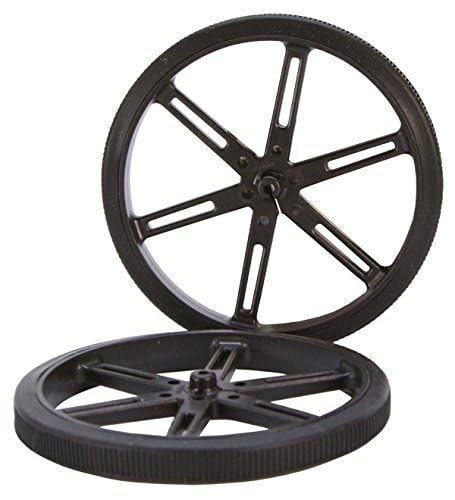 90 x 10mm Black Robot Wheels - High Quality Durable Rubber Tires for Robotics Projects, DIY STEM Kits, and RC Cars - Perfect for School Science Fairs and Maker Workshops