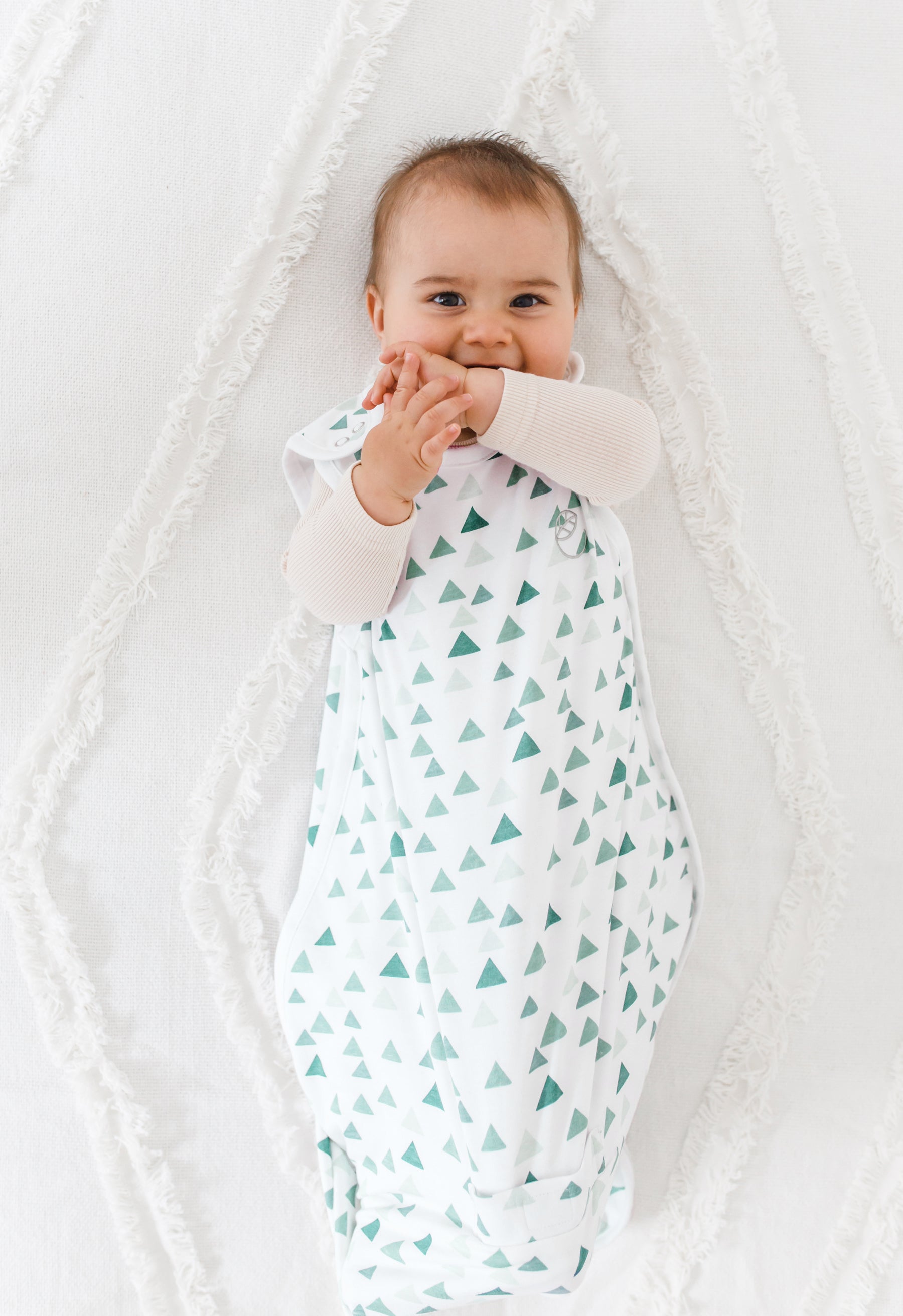 Ecolino® Adjustable Baby Sleep Sack - Organic Cotton Universal Size 2 Months to 2 Years - Triangle Design for Safe & Comfortable Sleep - Perfect for Nursery, Daycare & Travel