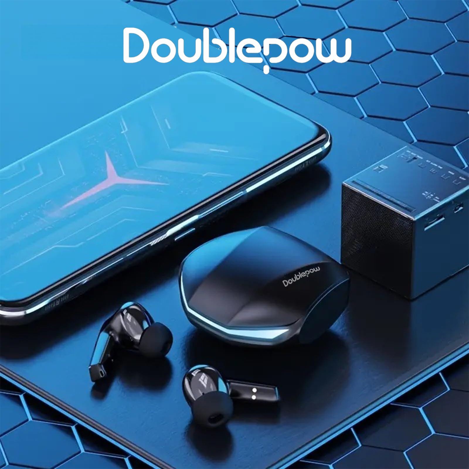 GM2 Pro Wireless Earbuds - Bluetooth 5.3 Low Latency Gaming Headphones with Noise Cancelling Mic, IPX5 Waterproof, 30H Playtime Charging Case - Perfect for Gaming, Workouts & Commuting (Black)