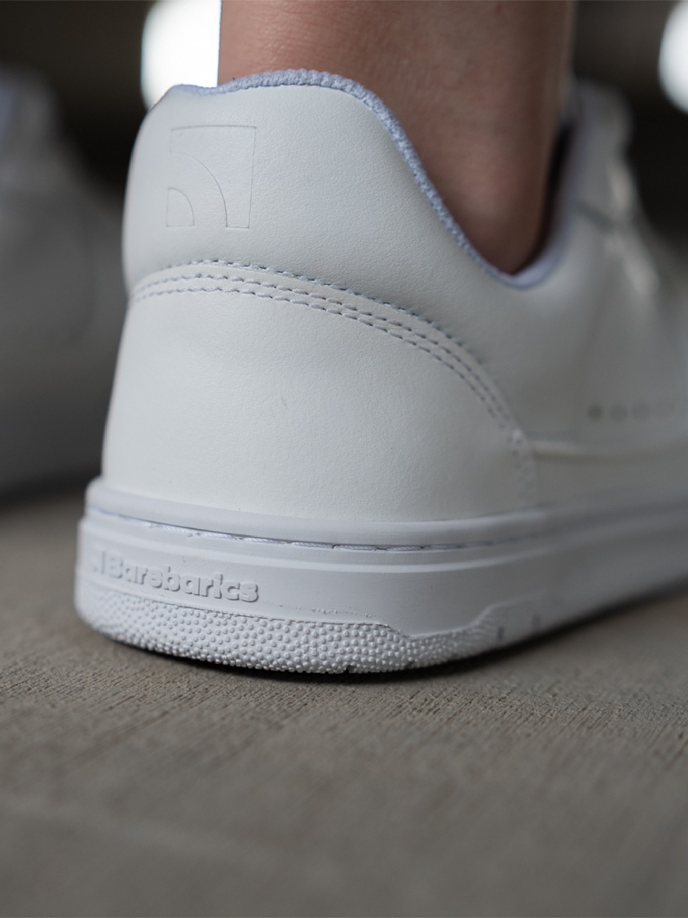 Barefoot Sneakers Barebarics Arise All White - Minimalist Running Shoes for Natural Movement & Gym Workouts