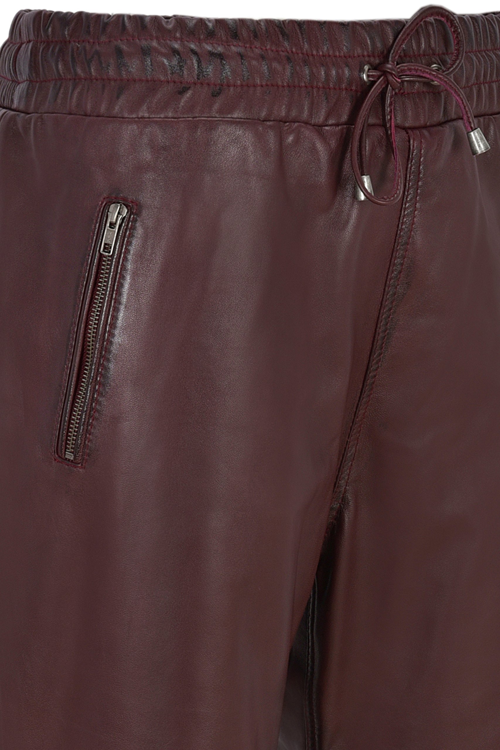 Premium Men's 100% Genuine Lambskin Leather Jogger Pants with Zipper - Comfortable Sweatpants for Casual Wear, Gym & Outdoor Activities