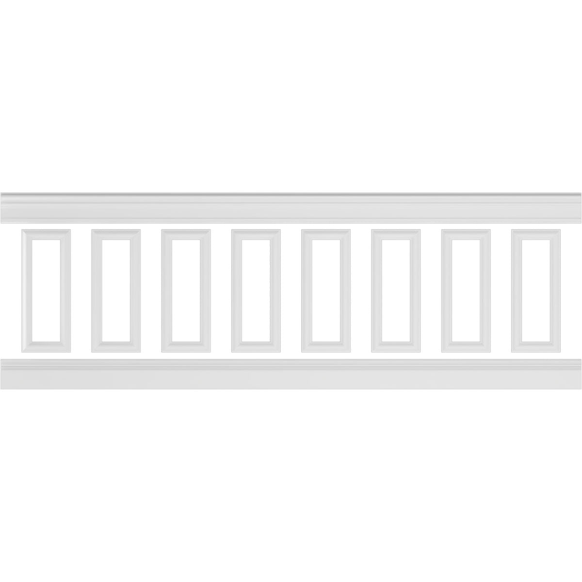 Ashford Traditional Wainscot Paneling Kit - 94.5 Inch Long Premium Wood Wall Paneling for Home & Office Decor | Easy DIY Installation for Living Room, Dining Room & Bedroom