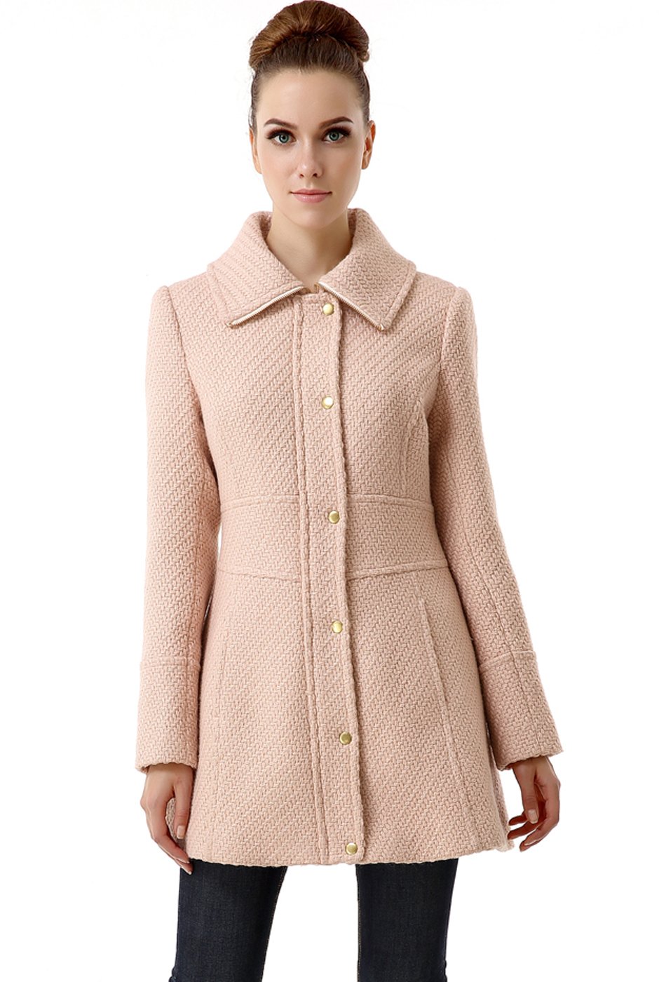 BGSD Women's Lorelei Boucle Wool Blend Walking Coat - Warm Winter Trench Coat for Casual Outings, Work & Travel