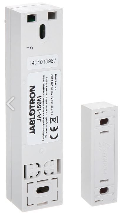 JA 150M Wireless Magnetic Contact Sensor with 2 Inputs - Smart Home Security & Window/Door Alarm System for Home & Office Protection
