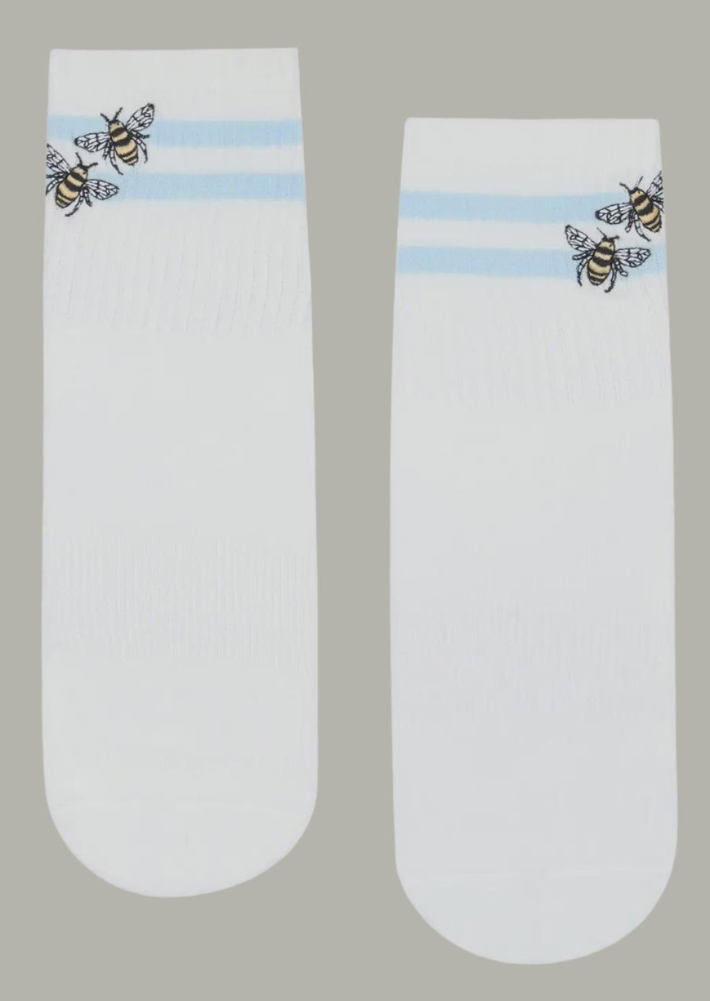 Non-Slip Grip Socks for Women & Men - Crew Anti-Skid Workout Socks for Yoga, Pilates, Barre & Home Use - Busy Bee Brand Comfortable Athletic Socks