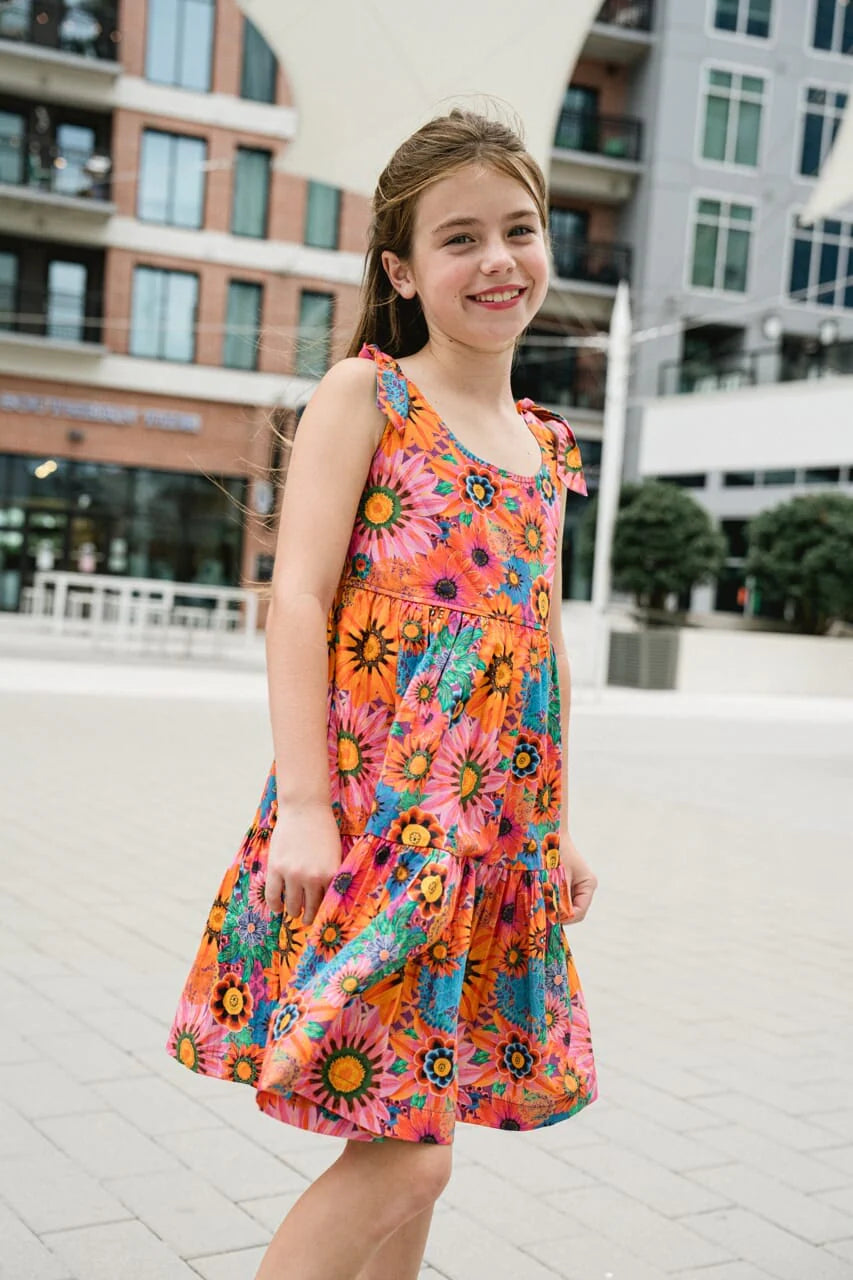 Briton Court Olivia Dress in Vibrant Orange - Elegant Floral Summer Maxi Dress for Women | Perfect for Beach Vacations, Weddings & Date Nights