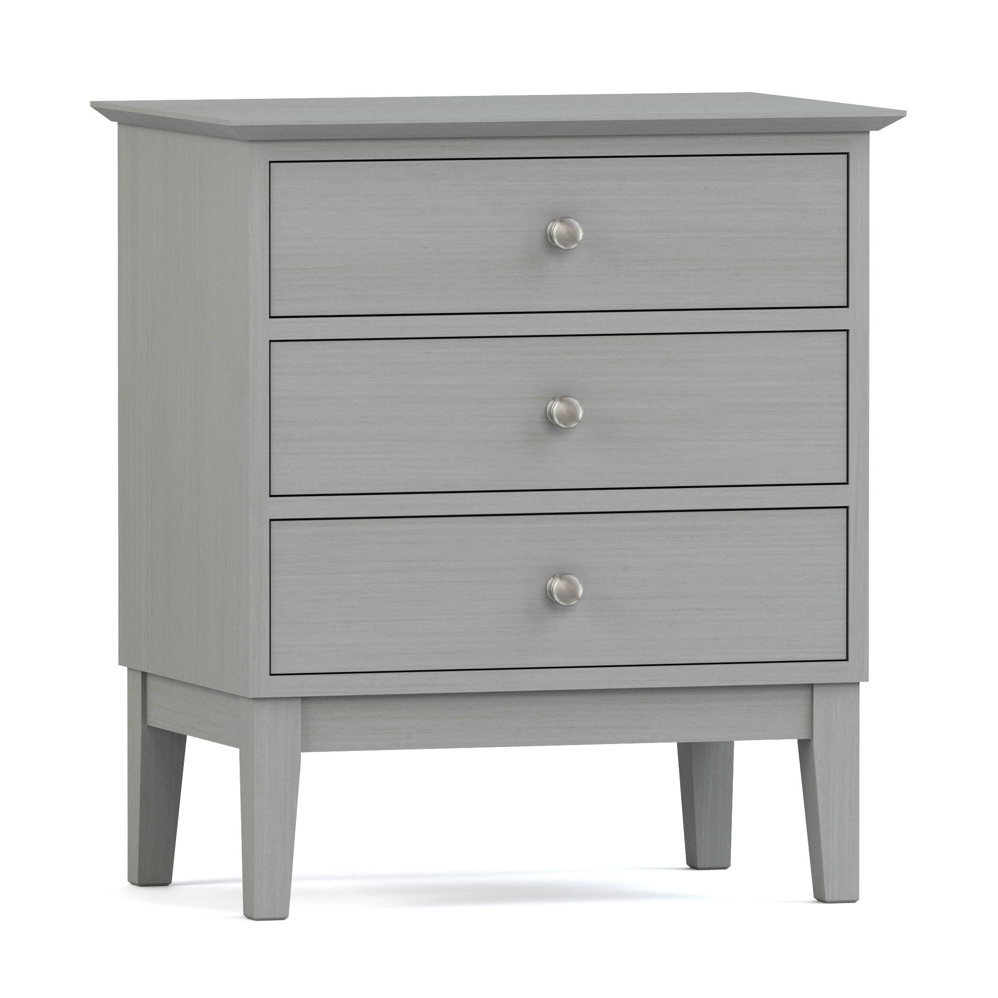 Gable Road 3-Drawer Nightstand - Modern Bedside Table with Storage for Bedroom, Living Room, or Office