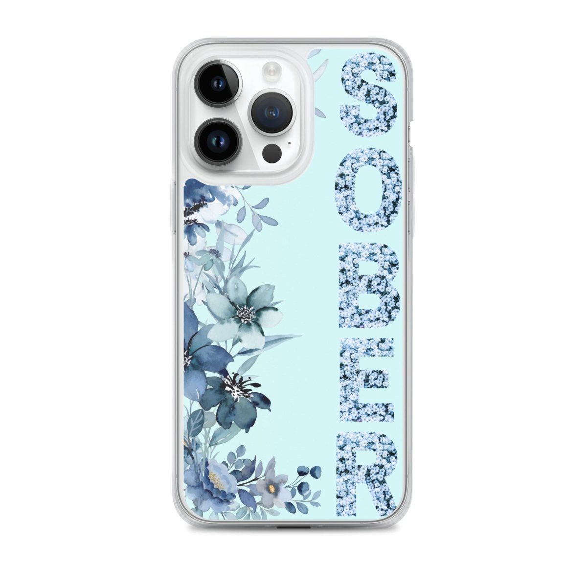 SOBER Blue Chinoiserie iPhone Case - MagSafe® Compatible Protective Cover for iPhone 13/14/15 Pro Max - Elegant Chinese Style Design for Everyday Use & Travel