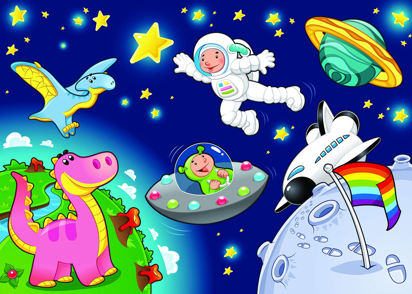 Heidi Art Cosmic Characters Jigsaw Puzzle Set for Kids - 24 & 35 Piece Educational Puzzle, Fun Learning Activity for Toddlers & Children | Perfect for Birthday Gifts, Classroom Activities & Family Game Night