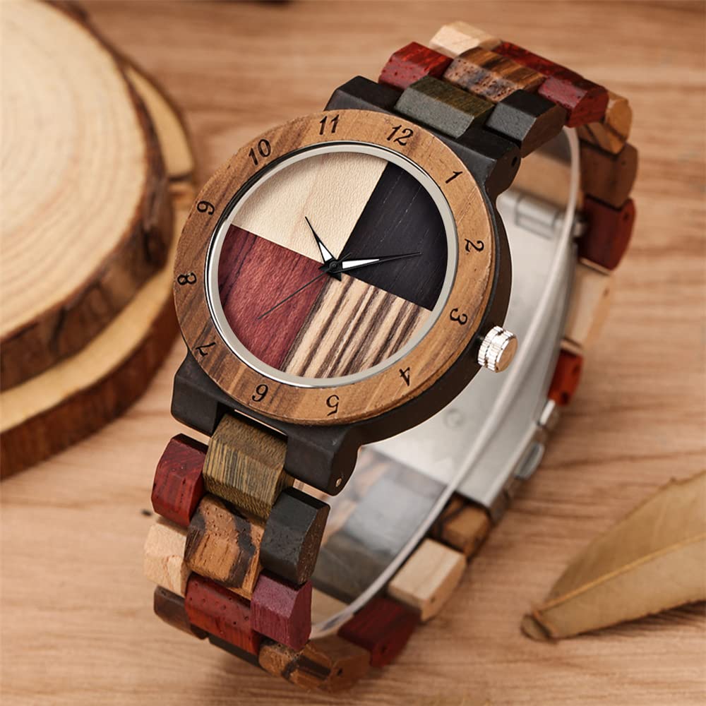 Women's Wooden Watch with All Wood Strap - Classic Analog Bamboo Watch for Women & Couples | Eco-Friendly Fashion Accessory for Casual Wear, Office & Outdoor Activities