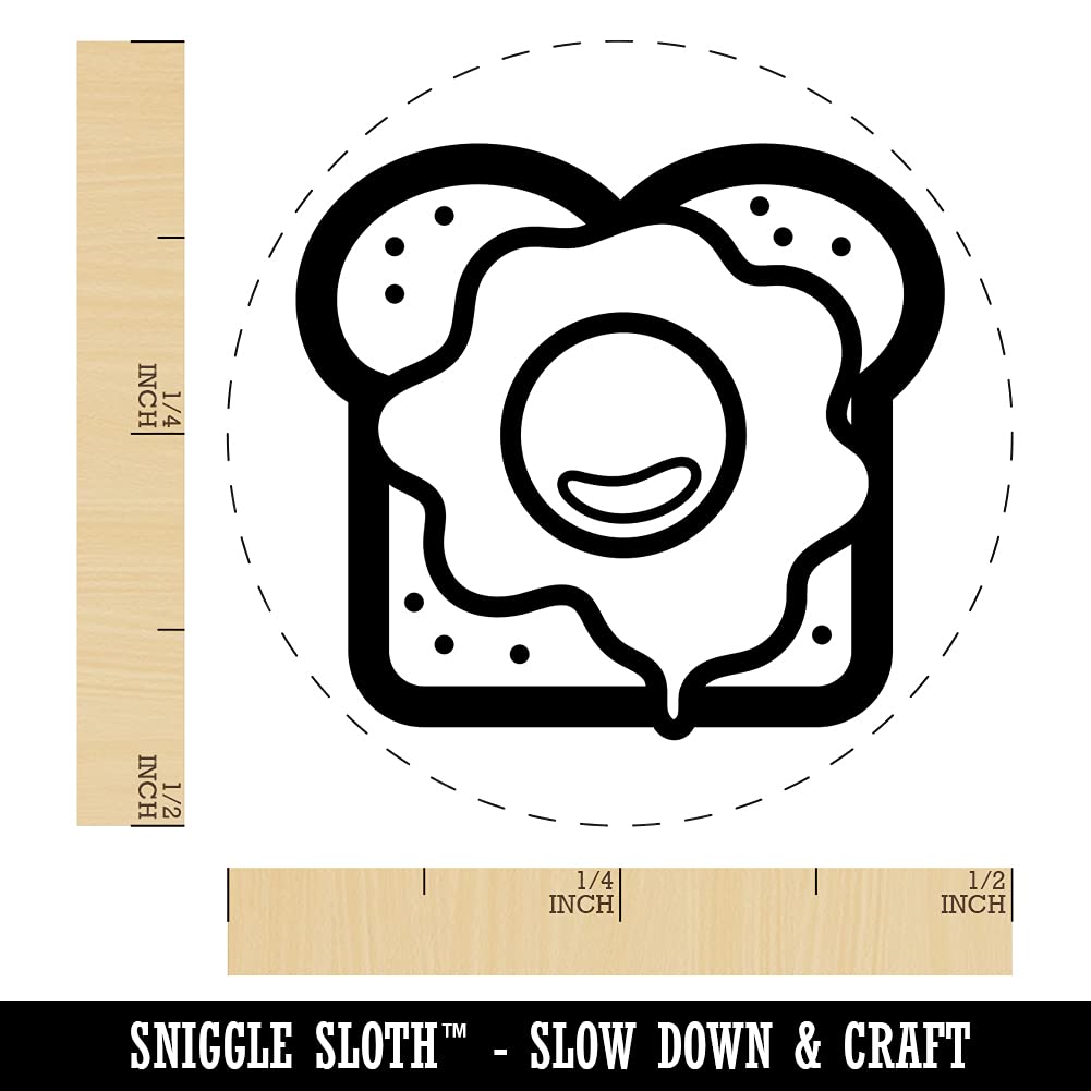 Mini Self-Inking Rubber Stamp - 1/2 Inch Sky Blue Ink for Crafting, Planners & DIY Projects | Perfect for Egg Toast Designs, Scrapbooking & Card Making