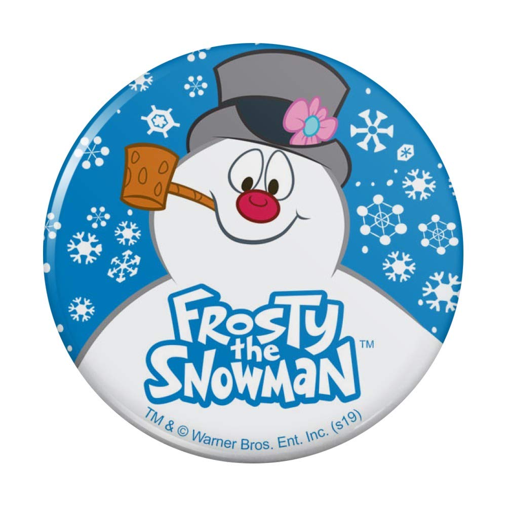 Frosty the Snowman Snowing Kitchen Refrigerator Magnet - Fun Christmas Decorative Button Magnet for Fridge, Office, Locker & Whiteboard - Perfect Holiday Gift & Home Decor Accessory
