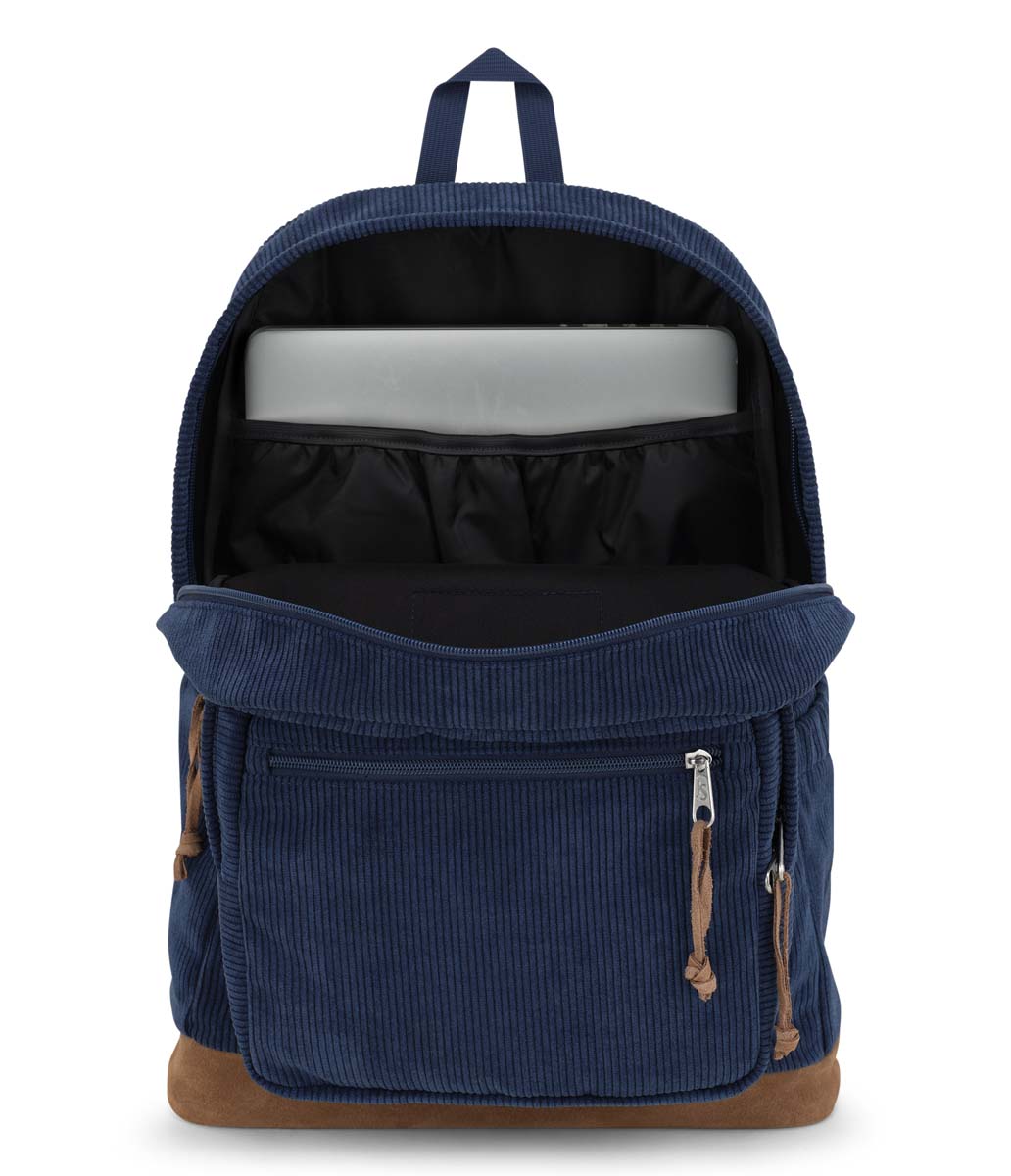 JanSport Right Pack Expressions Backpack - Navy Corduroy - Stylish & Durable School, College, Travel & Everyday Use Backpack