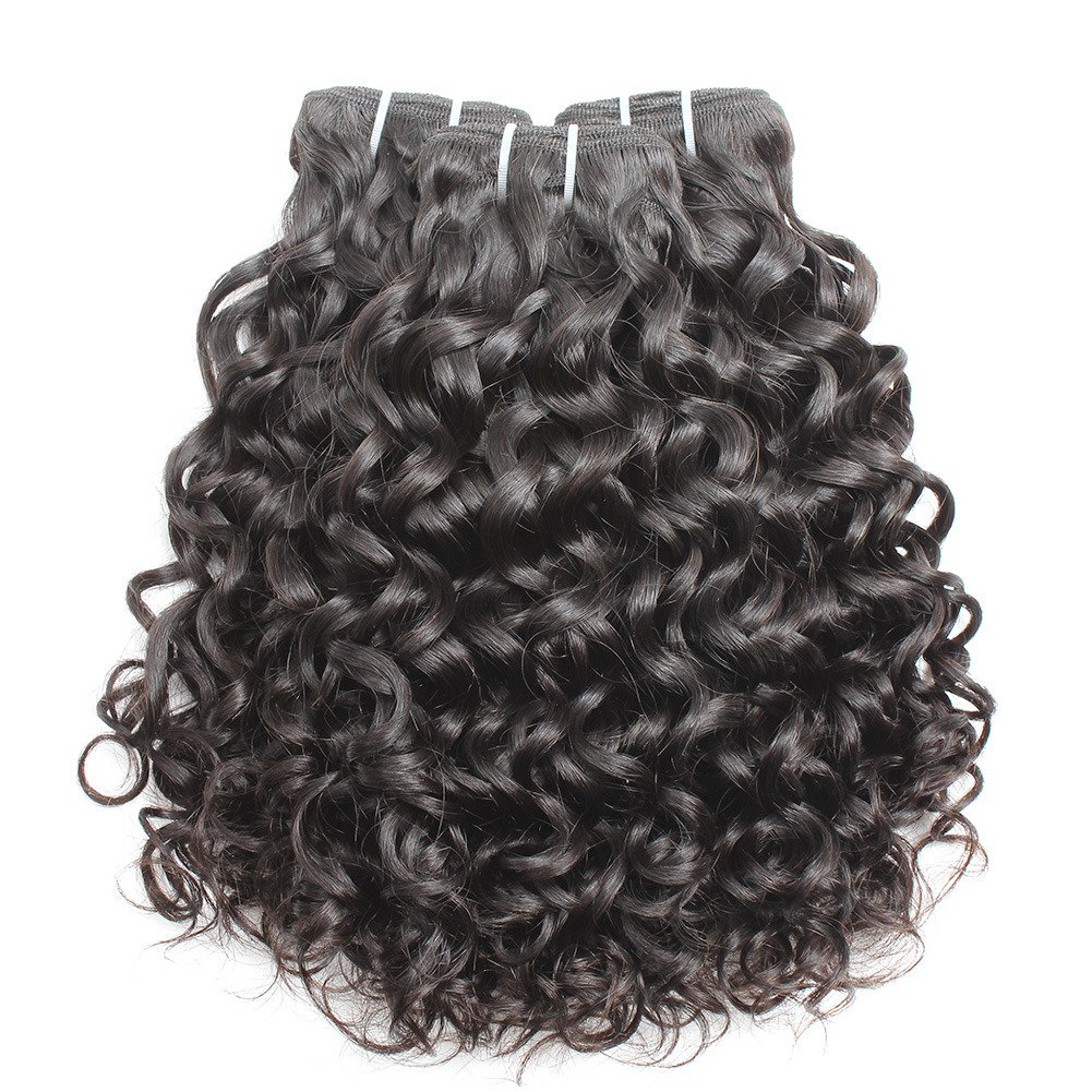 6A Grade Brazilian Virgin Hair Bundles - 3 Pack Water Wave Human Hair Weave (14