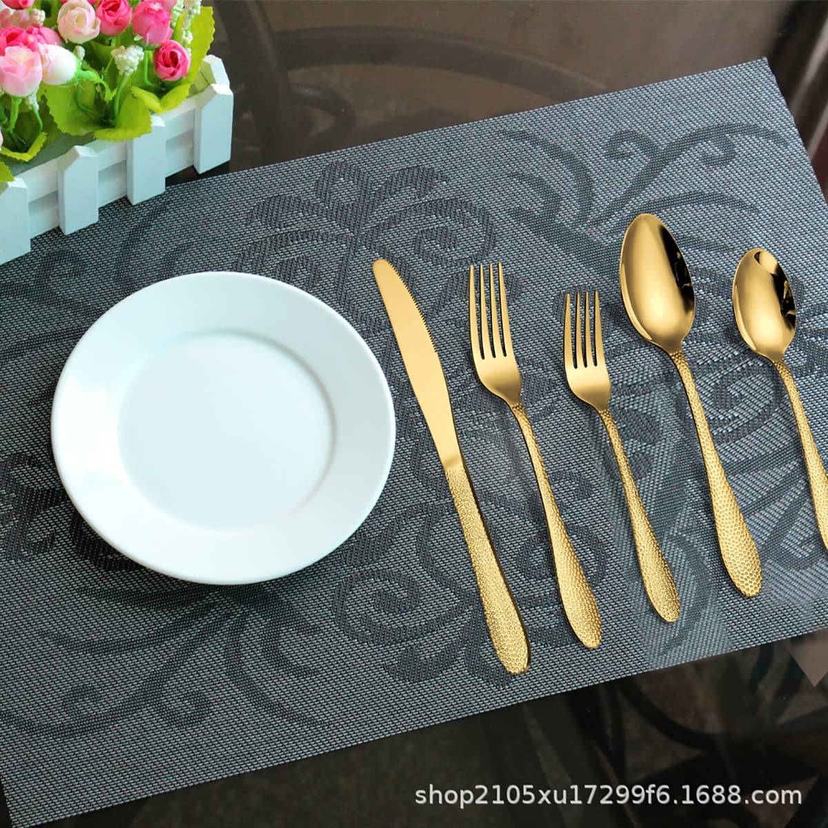 25-Piece Stainless Steel Silverware Set with Steak Knives - Food Grade Flatware for 5 People (Spoons, Forks, Knives) - Perfect for Home, Office, Restaurant & Hotel Use - Dishwasher Safe Cutlery Set for Everyday Dining & Entertaining