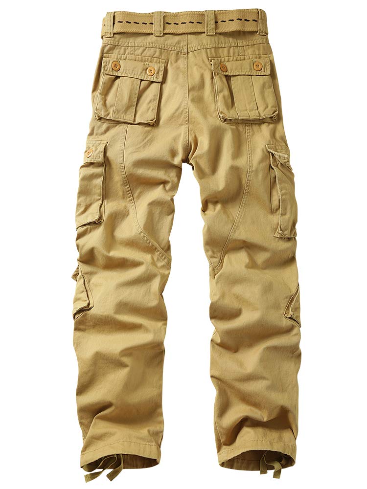 **Men's Cargo Pants - Casual Outdoor Camo Pants with Multi Pockets | Relaxed Fit Work Pants for Hiking, Camping & Everyday Wear**
