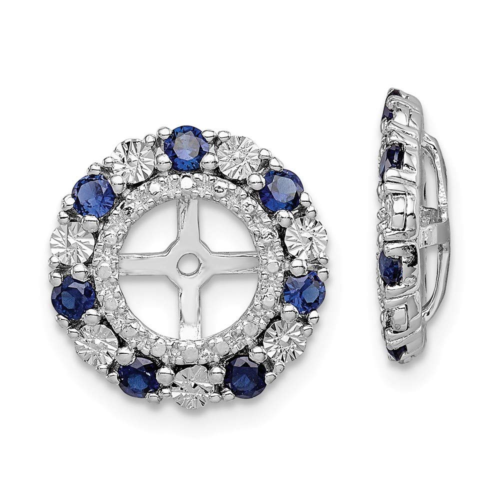 Rhodium Plated Sterling Silver White Topaz Earring Jacket - Elegant & Durable for Parties, Weddings & Everyday Wear