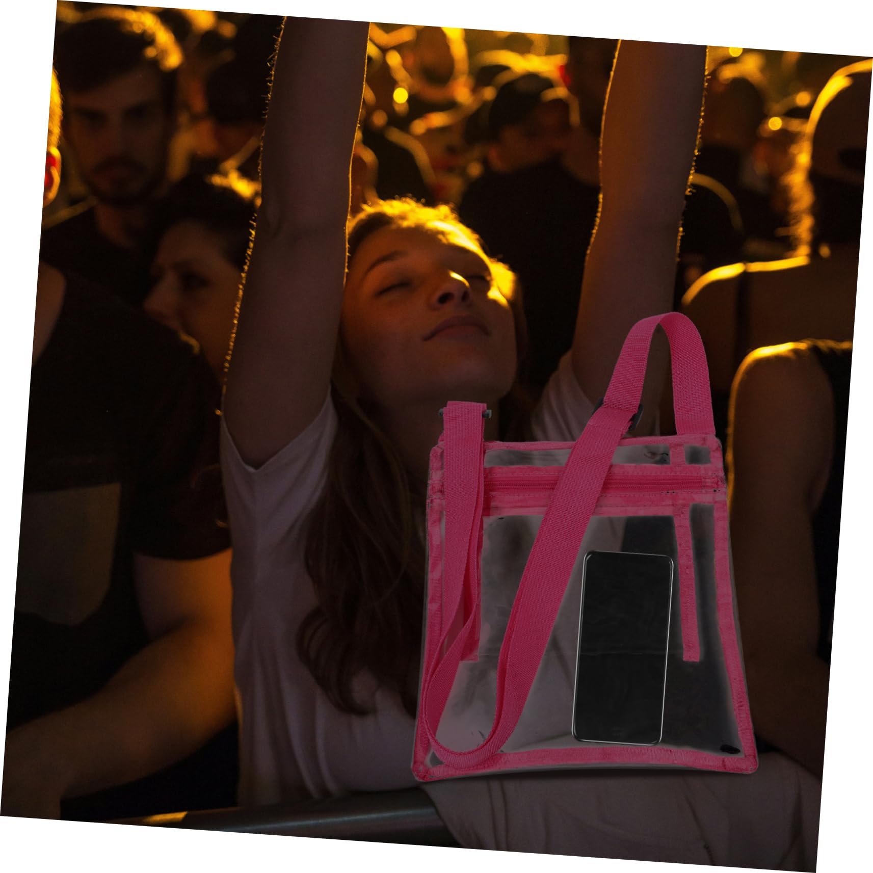 Parliky Crossbody Bag for Women - PVC Clear Phone Purse, Small Stadium Approved Shoulder Bag for Concerts, Festivals & Events - Perfect for Music Shows, Sports Games & Travel