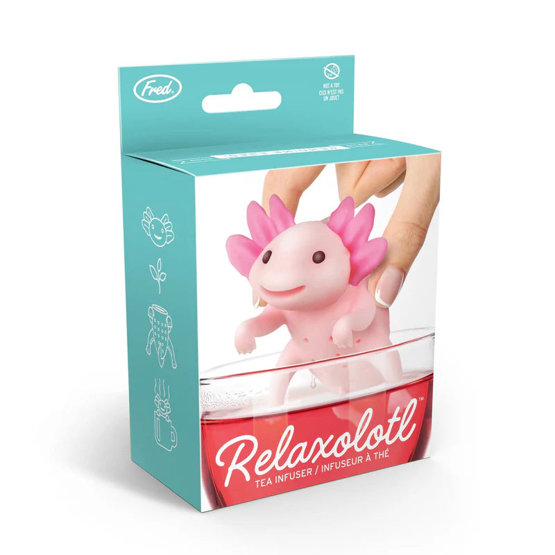 Fred Relaxolotl Tea Infuser - Adorable Axolotl-Shaped Loose Leaf Tea Strainer for Hot & Iced Tea - Perfect for Home, Office, or Gift Giving