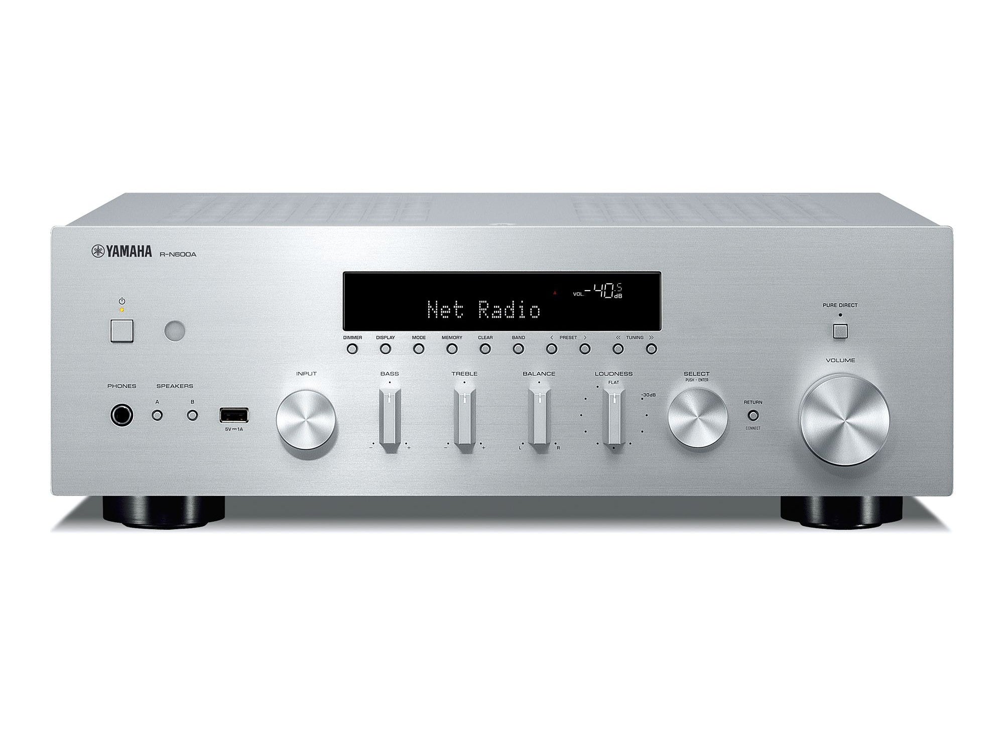 Yamaha R-N600A Stereo Integrated Amplifier - High-Fidelity Audio for Home Theater & Music Listening