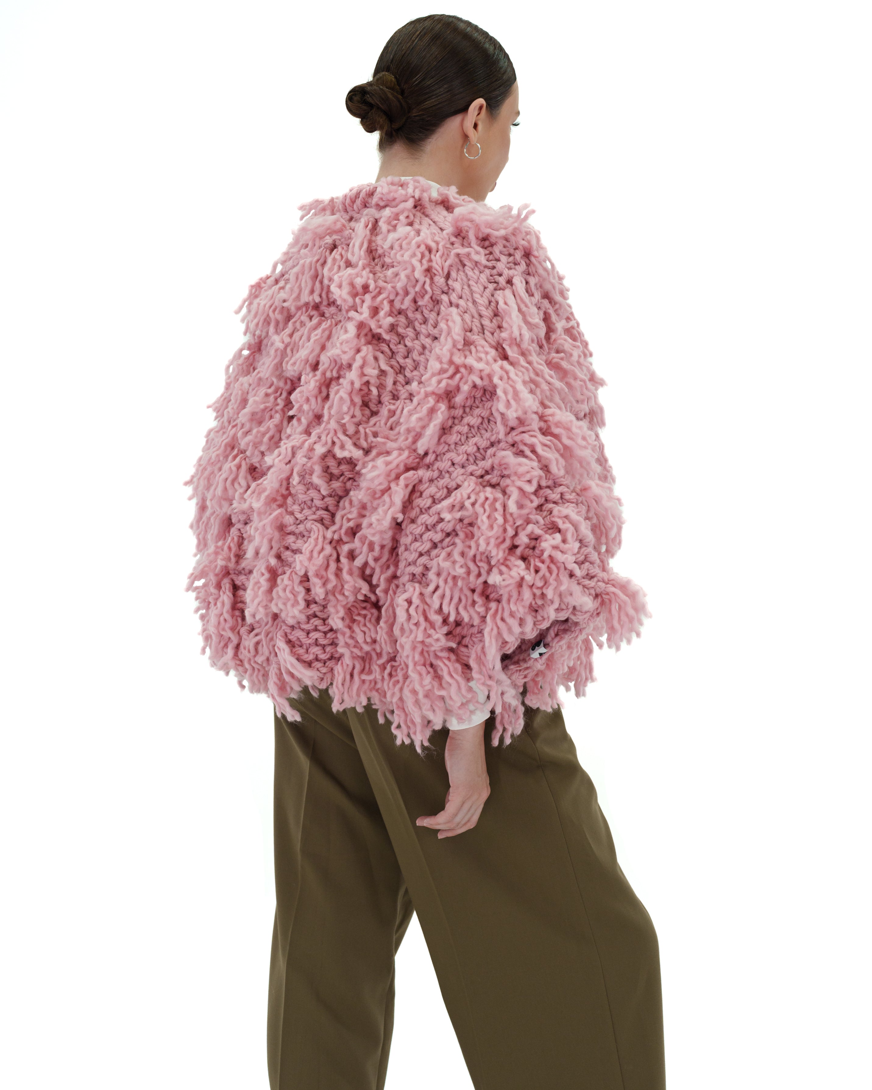 Women's Soft Fur-Like Cardigan - Cozy Winter Knit Sweater for Casual Wear, Office & Lounge