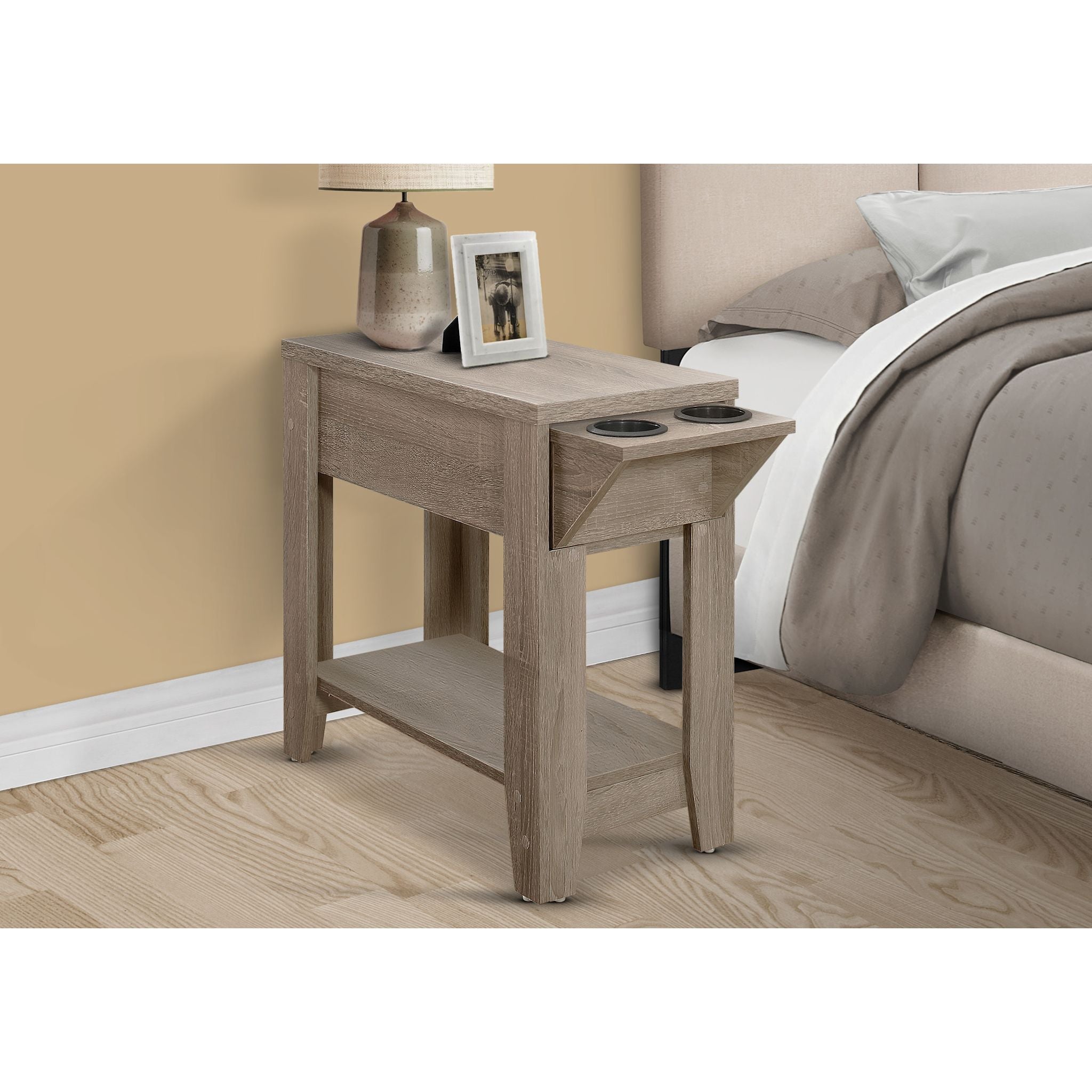 Alexander Accent Table - Modern Side Table for Living Room, Bedroom & Office - Wooden End Table with Storage Shelf - Perfect for Home Decor & Small Spaces