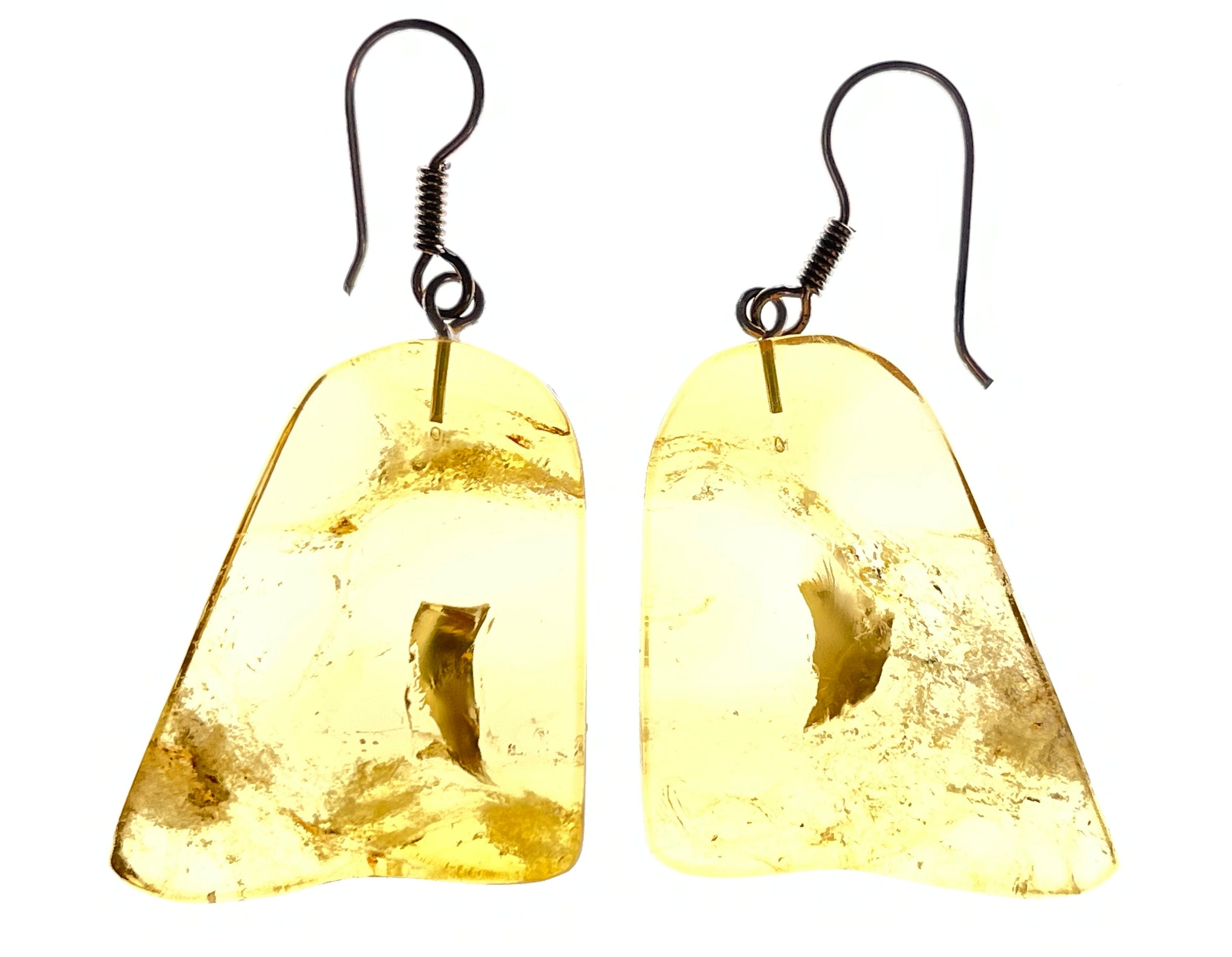 AMBER Crystal Earrings - Handmade Healing Jewelry with Natural Stones | Elegant Dangle Statement Earrings for Women | Perfect for Boho Fashion, Spiritual Healing & Special Occasions