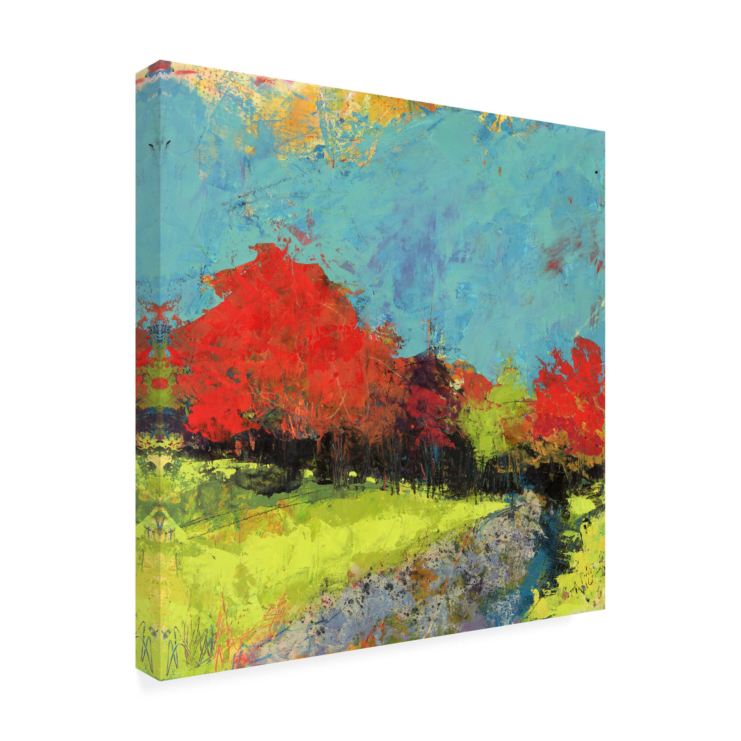 Trademark Fine Art 'Morning Walk' Canvas Art Print by Linda Nickell - Stunning Landscape Wall Decor for Living Room, Bedroom & Office