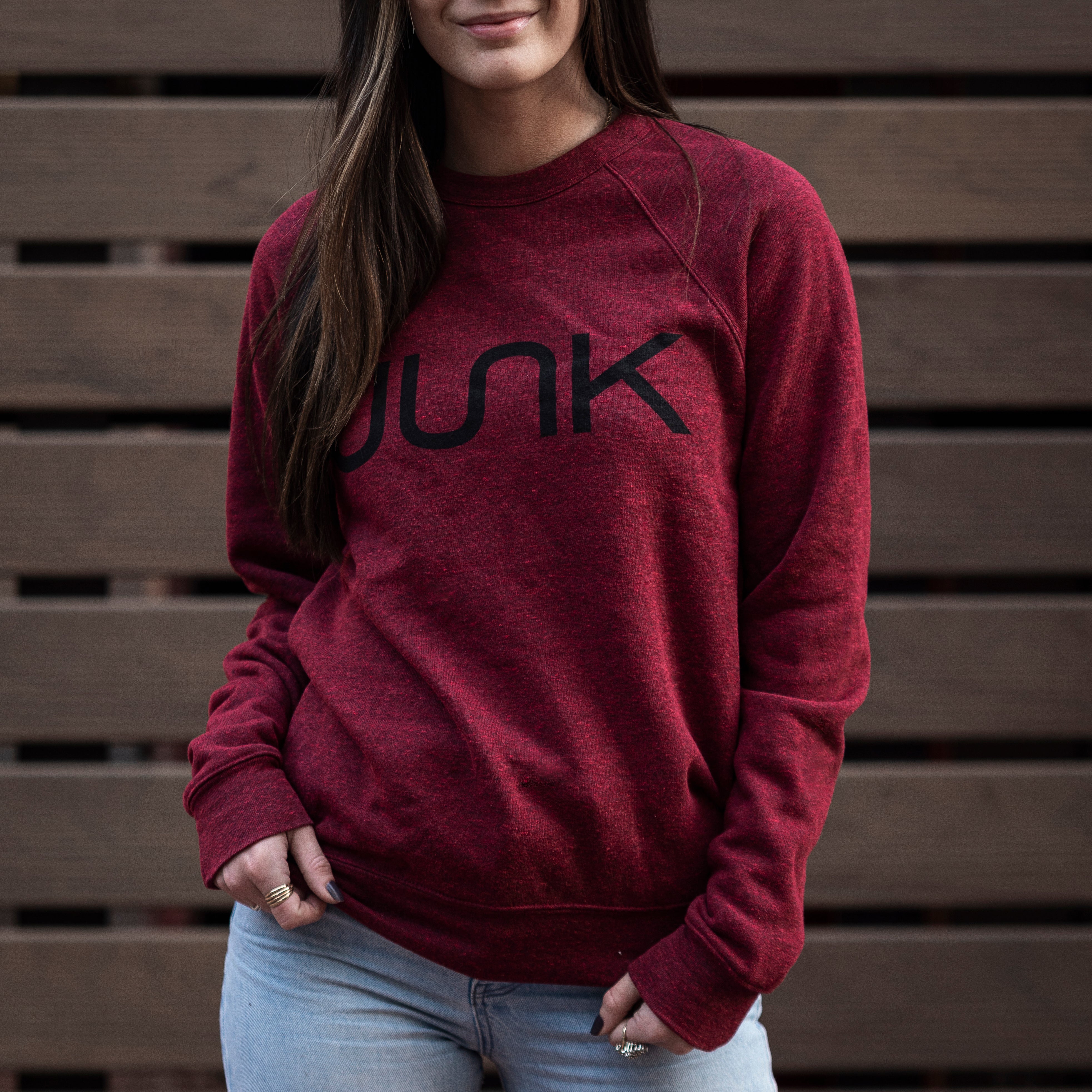 Heathered Cardinal Crewneck Sweatshirt for Men & Women - Soft Cotton Pullover for Casual Wear, Gym, and Outdoor Activities