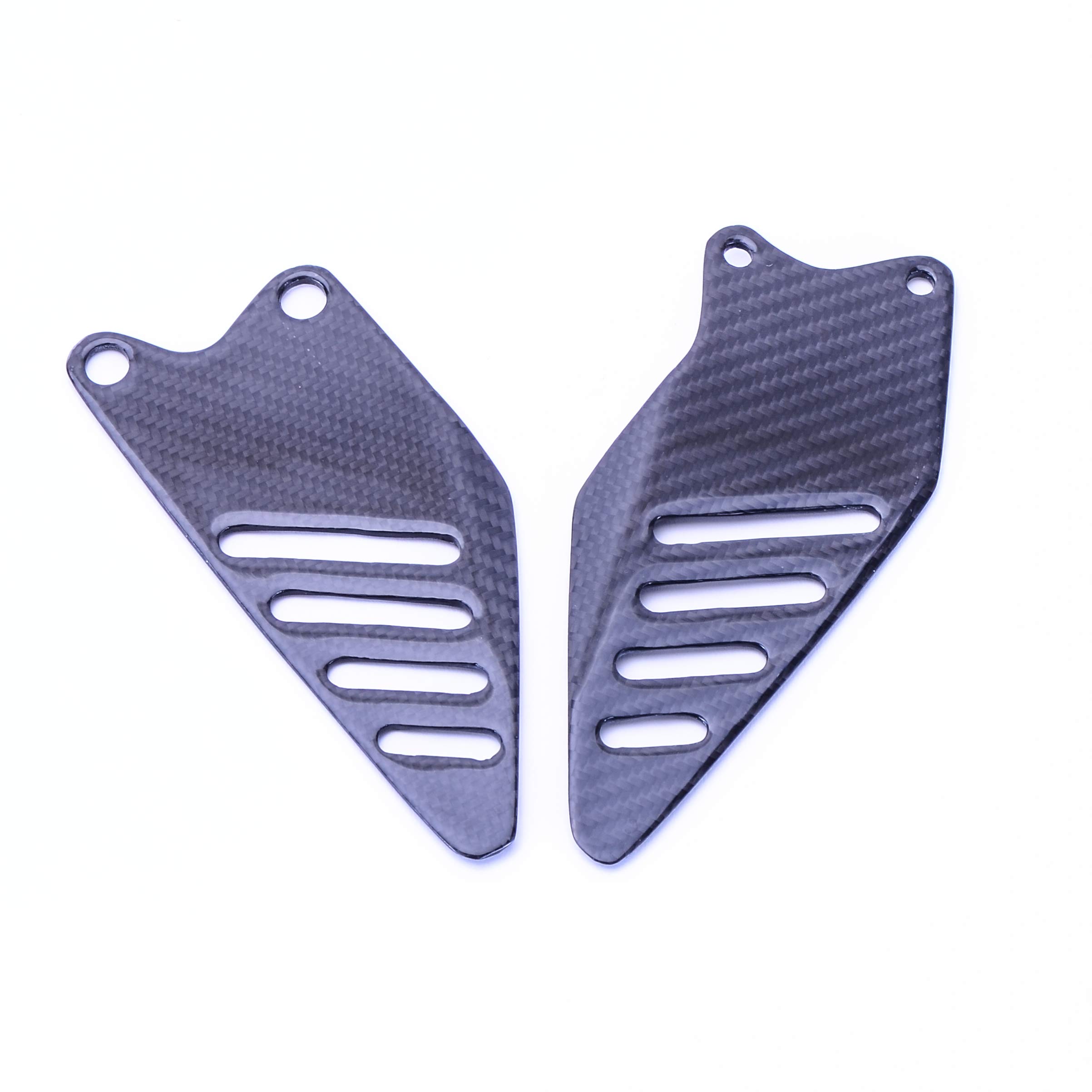 Bestem Carbon Fiber Heel Guards & Foot Peg Plates for Kawasaki ZX6R 2009-2016 | Twill Weave Design | Lightweight & Durable Motorcycle Accessories | Perfect for Racing & Street Riding