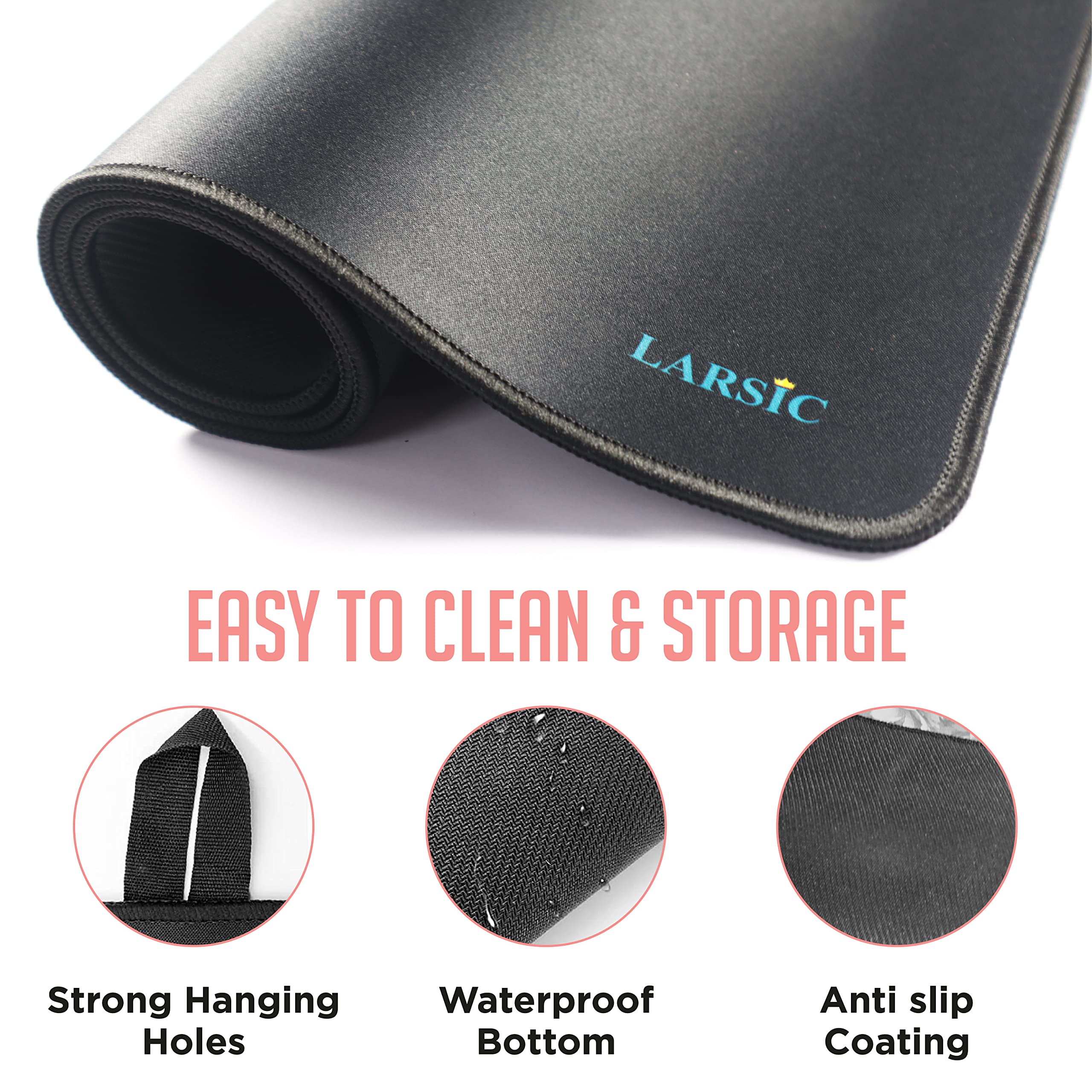 Larsic Stove Cover - Waterproof & Anti-Slip Induction Cooktop Protector Mat for Electric Stove, Washer, Dryer - Foldable & Space-Saving Design (28.5