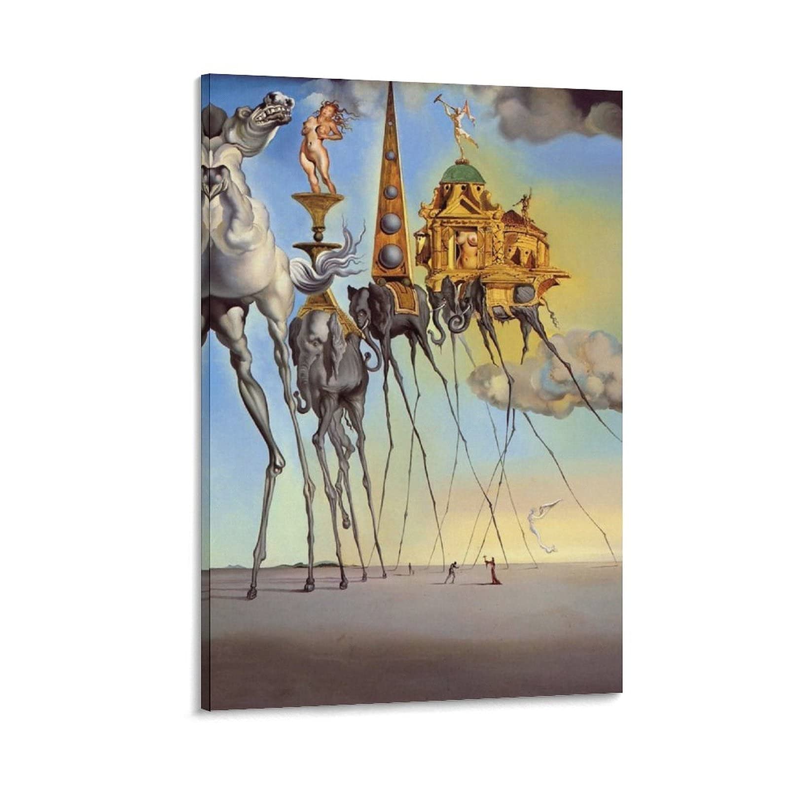 Salvador Dali Biography Wall Art Poster - Premium Canvas Painting Decor for Living Room & Bedroom - 24x36 inches (60x90cm) - Perfect for Home, Office, and Gallery Display