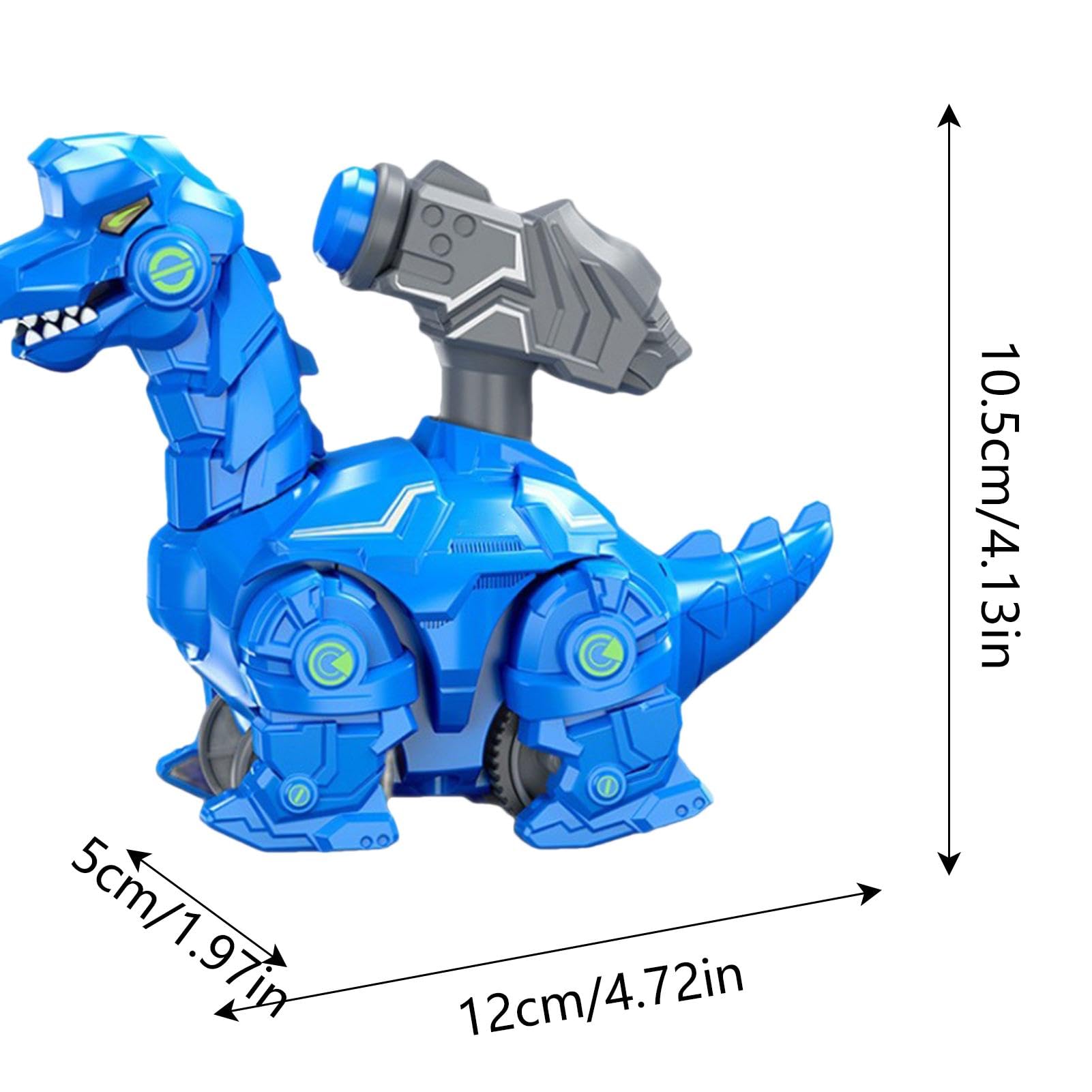 Sirseon Press and Go Dinosaur Toy - Animated Cartoon Vehicle, Cute & Portable Fine Motor Skills Educational Toy for Kids - Perfect for Playtime, Travel & Learning Activities