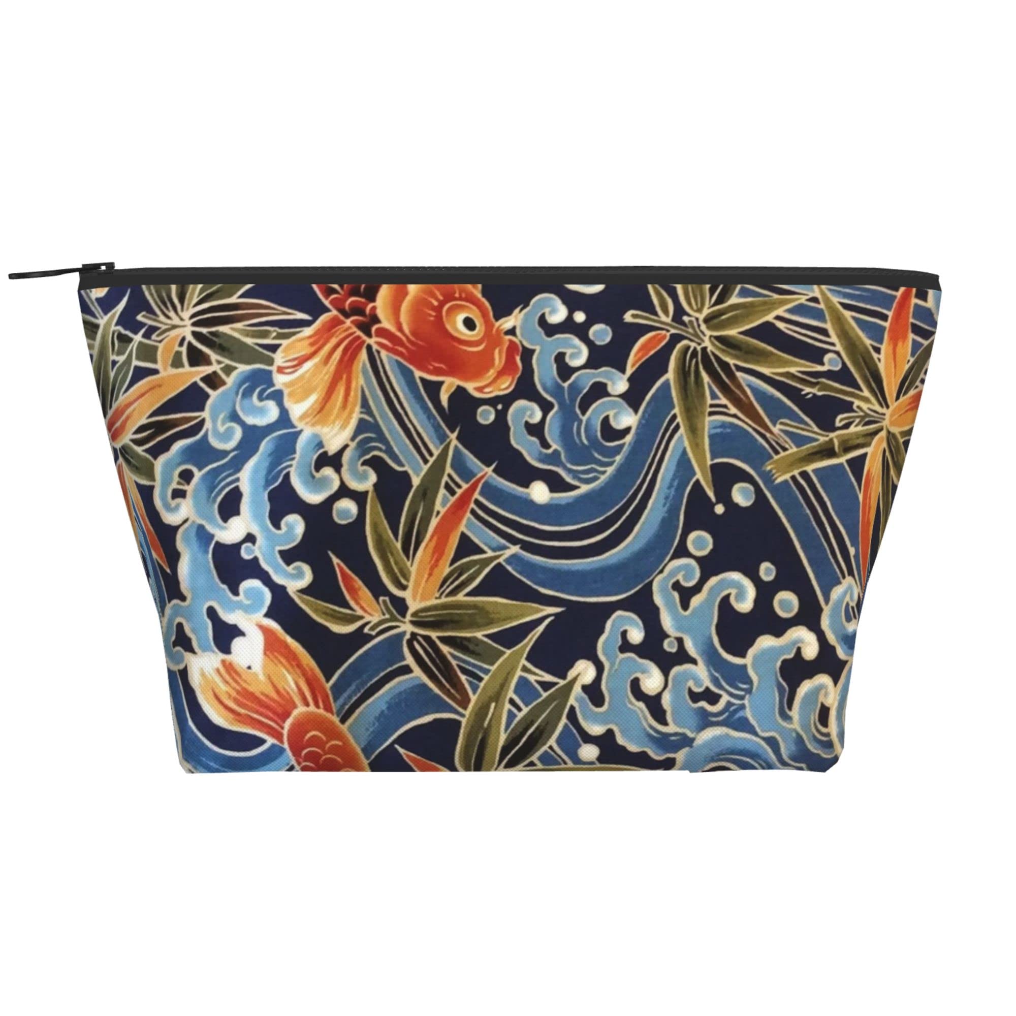 Stylish Koi Fish Design Travel Toiletry Bag - Waterproof Oxford Fabric Cosmetic Organizer with Secure Zipper for Women, Men & Teens | Perfect for Vacation, Gym & Daily Essentials Storage
