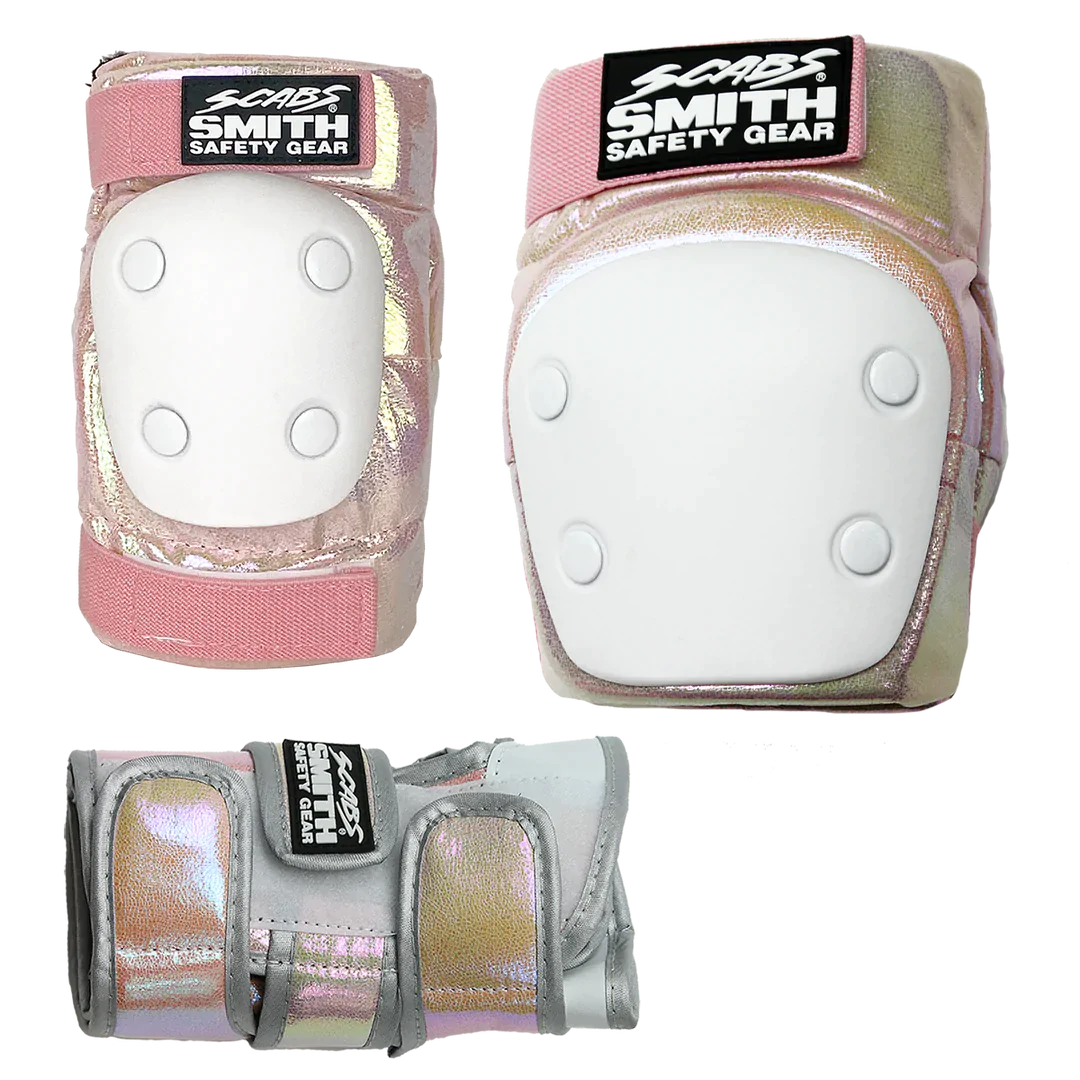 Smith Scabs Youth 3 Pack Pads Set - Knee & Elbow Protective Gear for Skateboarding, BMX, and Scooter Riding - Durable Safety Pads for Kids and Teens