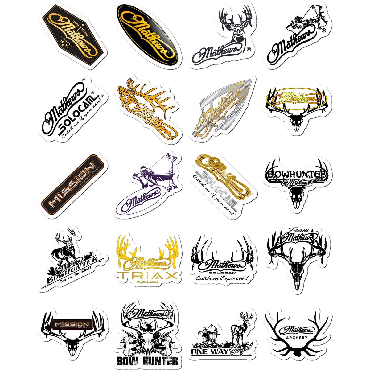 Premium Vinyl Stickers for Laptop, Car, Truck, Bike, Skateboard & Guitar - 8.5''x11'' White Decals for Home Decor, Water Bottles & Luggage | Durable, Waterproof & Versatile for Archery Enthusiasts & Outdoor Adventures