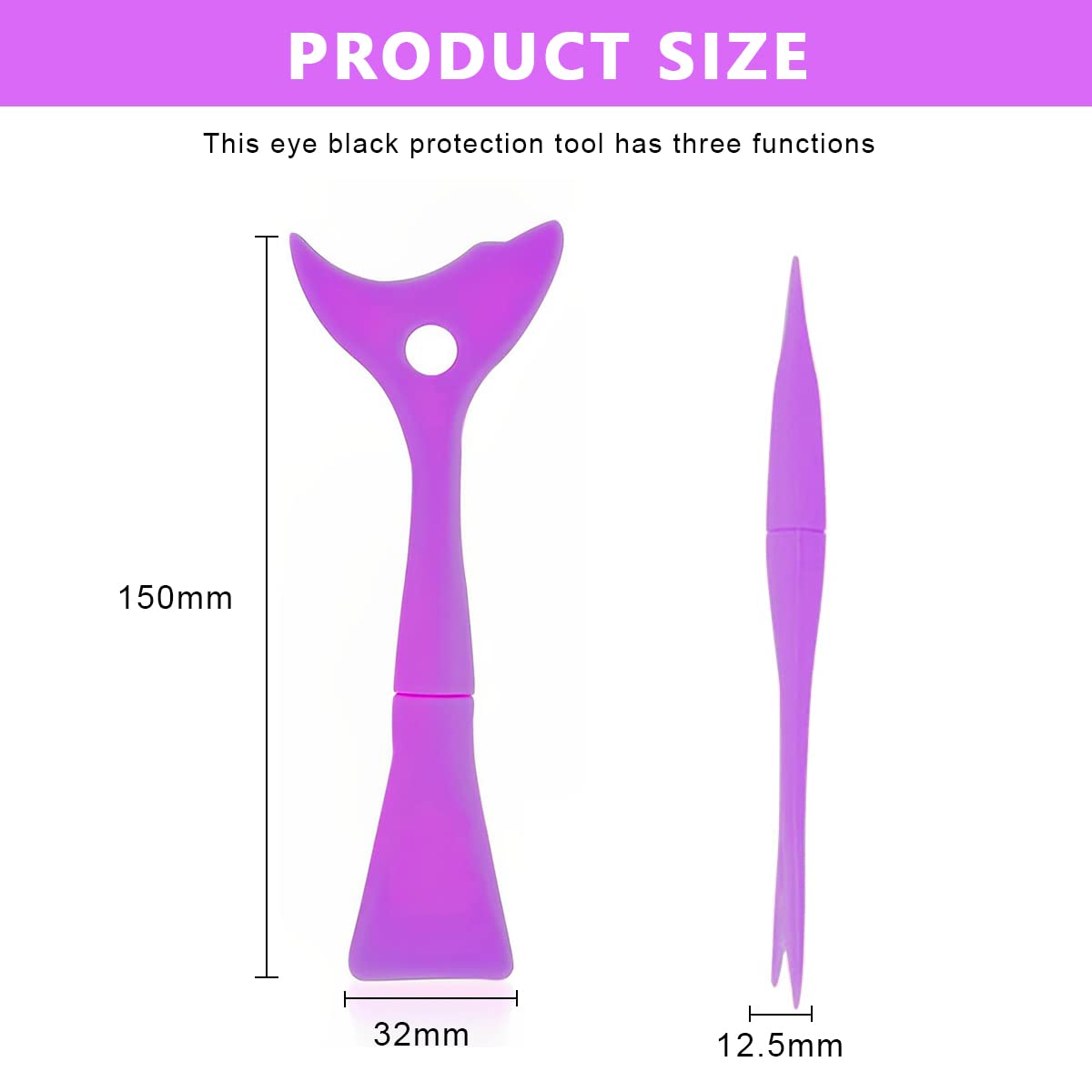 MAYCREATE® 3-in-1 Silicone Mascara Shield & Eyeliner Applicator - Reusable Detachable Eyelash Guard for Perfect Makeup Application | Ideal for Home, Travel & Professional Makeup Artists