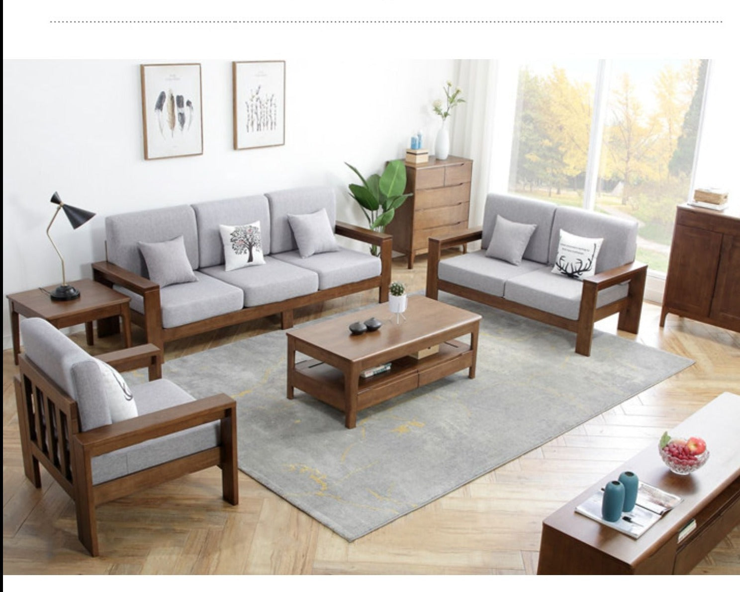 NORA Scandi Japanese Daybed Sofa - Solid Wood Nordic Style Daybed for Living Room, Bedroom, or Office - Available in 3 Sizes (Twin, Full, Queen)