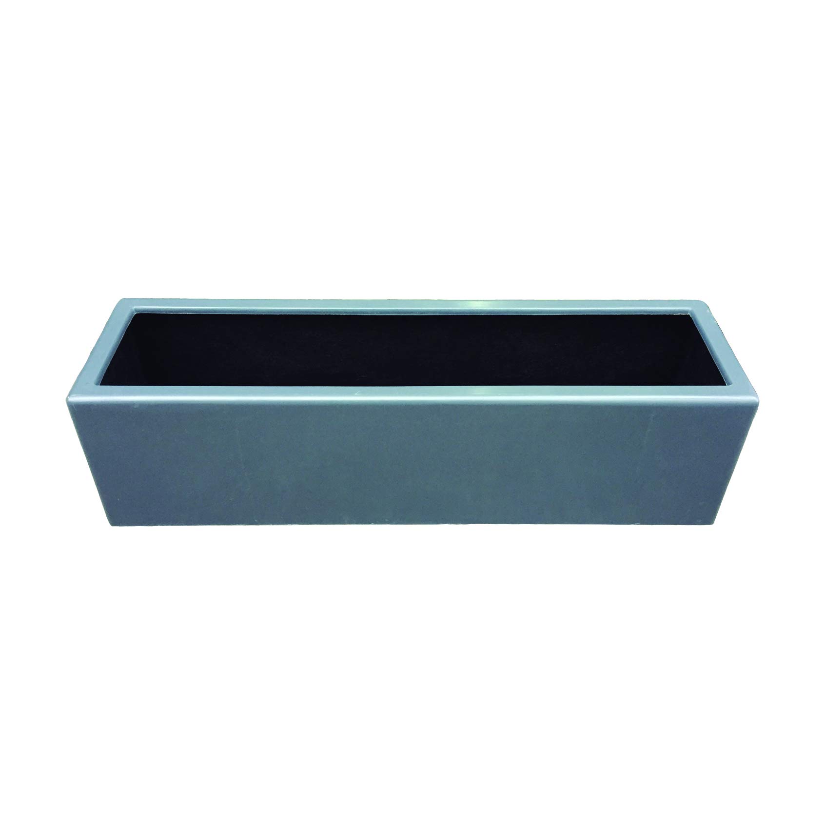 Premium Rectangle Fiberglass Resin Planter Pot - Indoor & Outdoor Use - Modern Grey - Perfect for Patio, Garden, Balcony & Home Decor