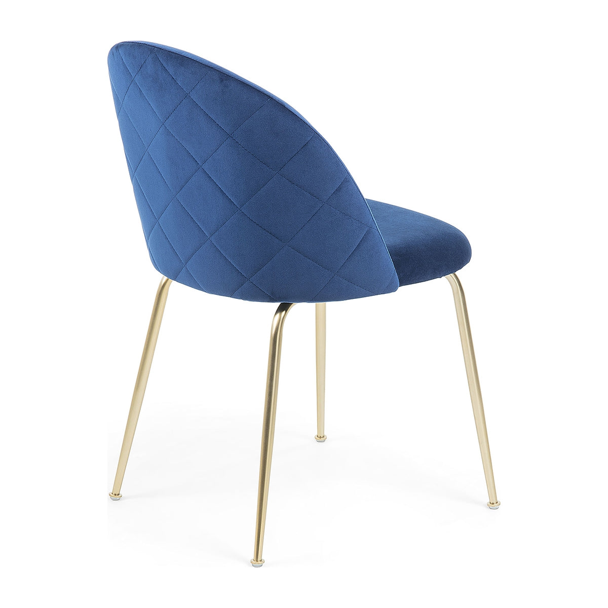 Ivonne Velvet Dining Chair - Modern Upholstered Accent Chair for Kitchen, Dining Room & Office - Soft Velvet Fabric with Sturdy Metal Legs - Elegant Home Decor for Small Spaces