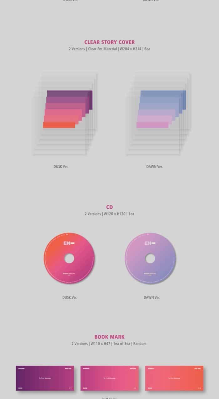 ENHYPEN Border: Day One 1st Mini Album (Dawn Version) - CD, 136p Photobook, Collectible Merchandise Set for K-Pop Fans | Perfect for Gift Giving, Album Collection & K-Pop Merch Display